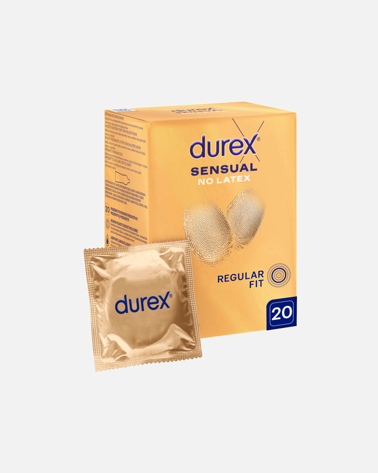 Prezerwatywa dla Mężczyzna Durex Sensual No Latex 20 szt