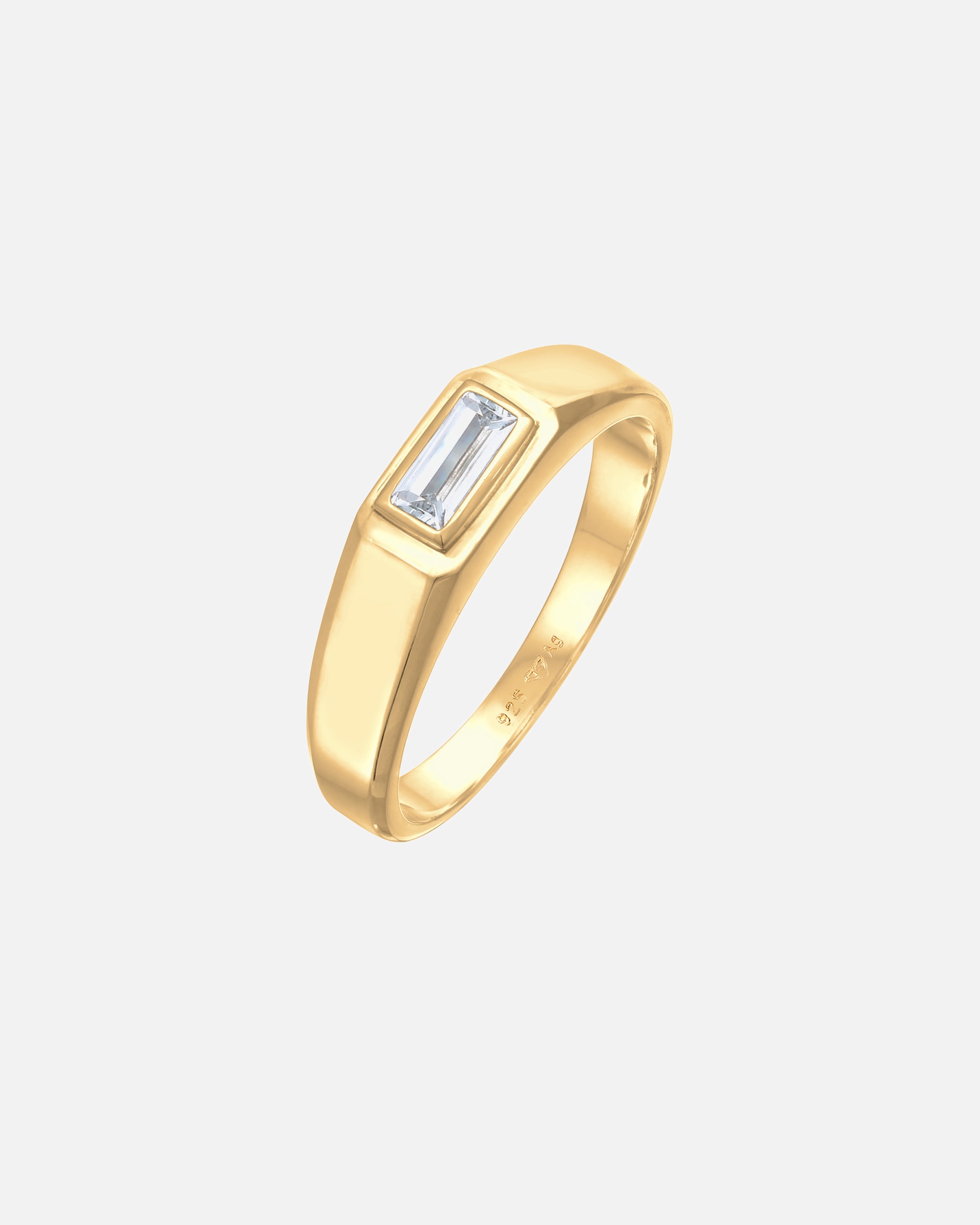 Pierścionek dla Mężczyzna KUZZOI Męski prosty elegancki z topazem ze srebra próby 925 Sterling Silver 62