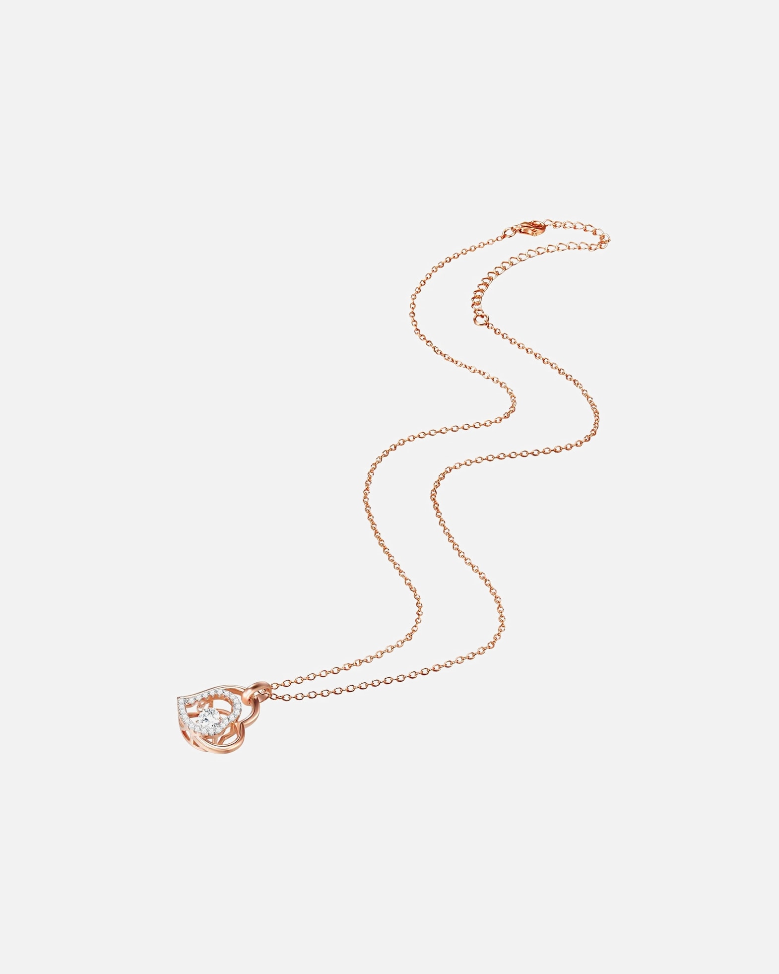 Naszyjnik dla Kobieta Rafaela Donata Naszyjnik srebrny srebro wysokiej próby Cyrkonia różowe złoto 42,0 cm Basiskette + 7,0 cm Verlängerung