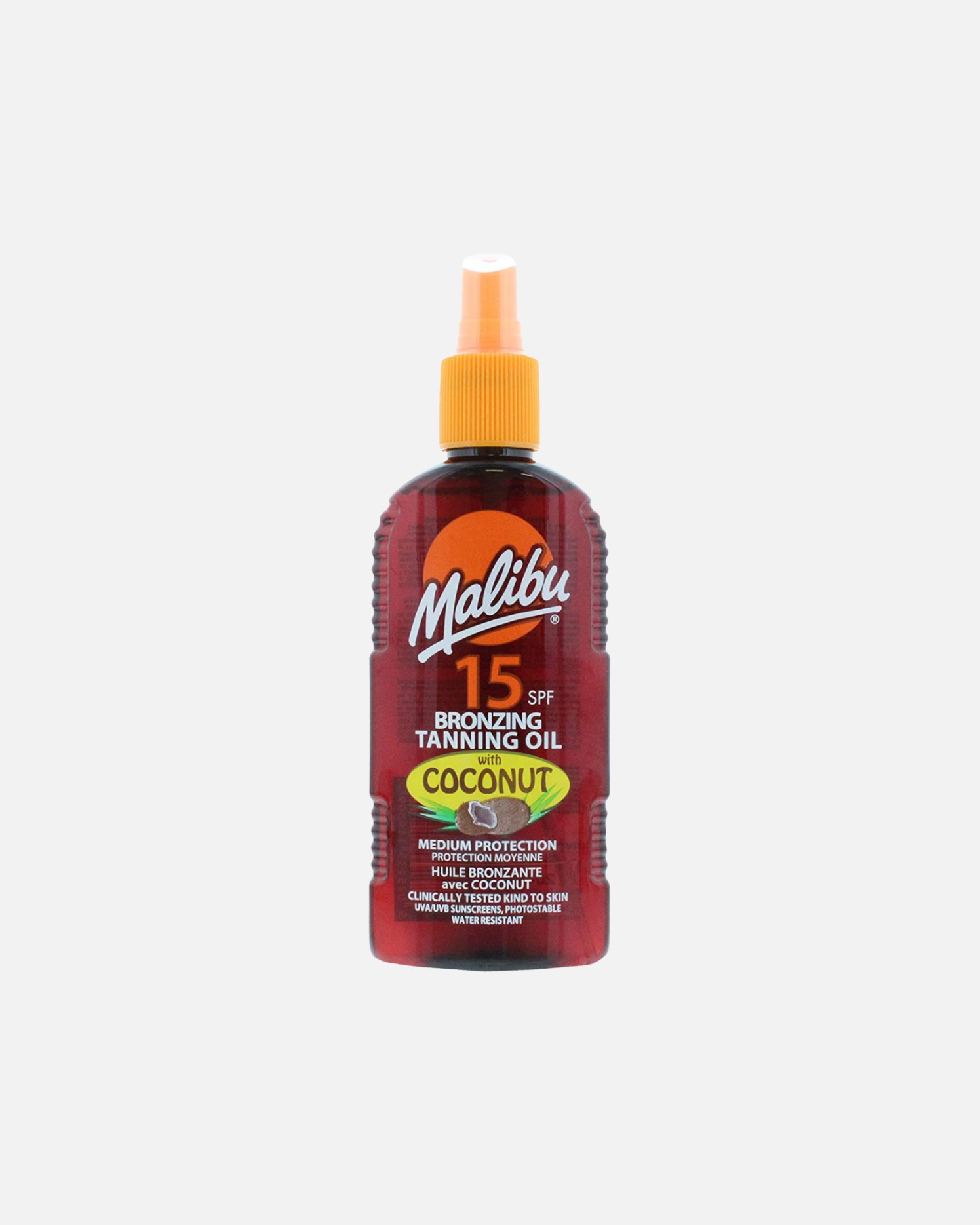 Spray do opalania dla Unisex Bronzing Oil SPF 15 z kokosem suchy olejek i złocista opalenizna 200 ml