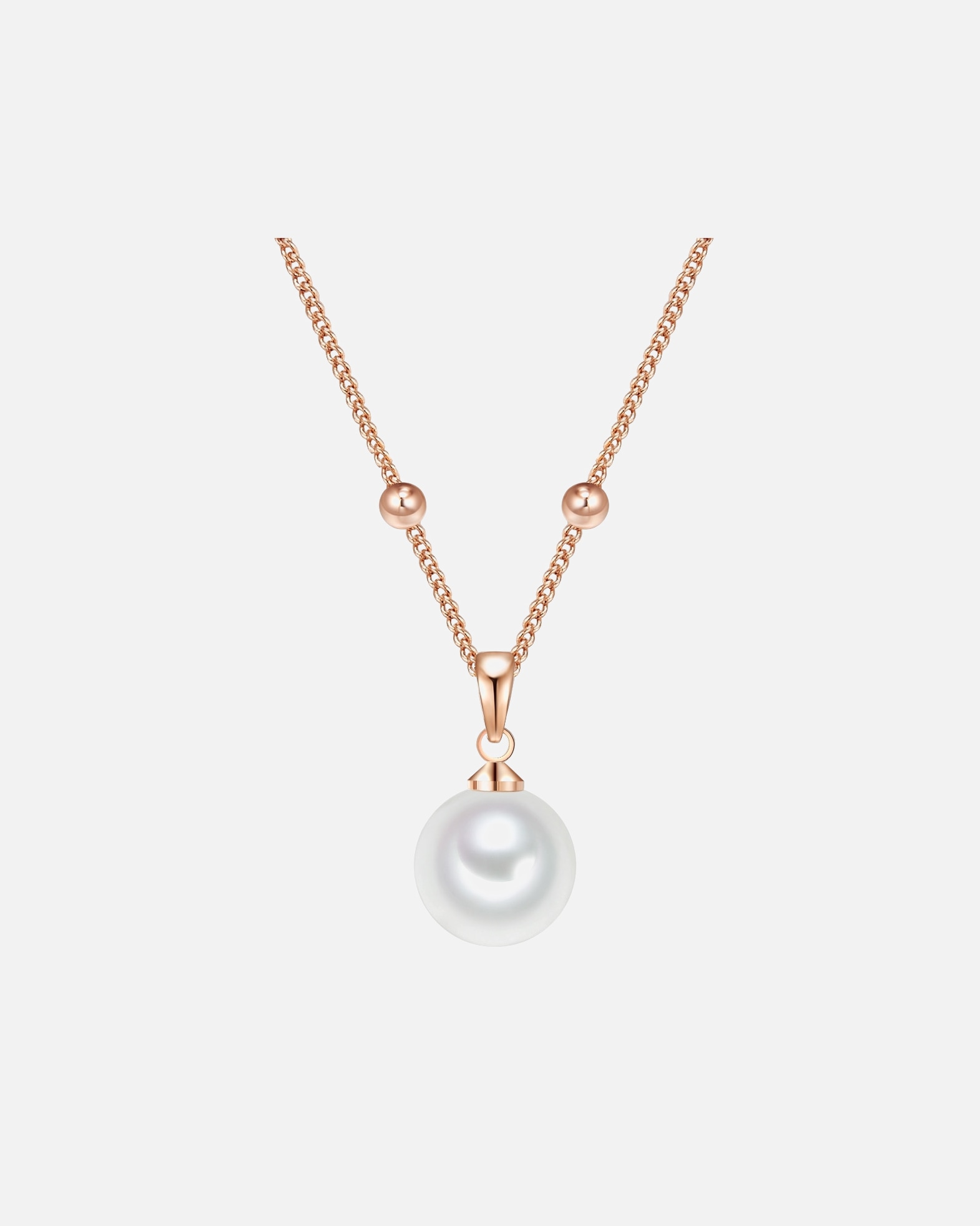 Naszyjnik dla Kobieta Mosiadz Sztuczna perła Rosegold