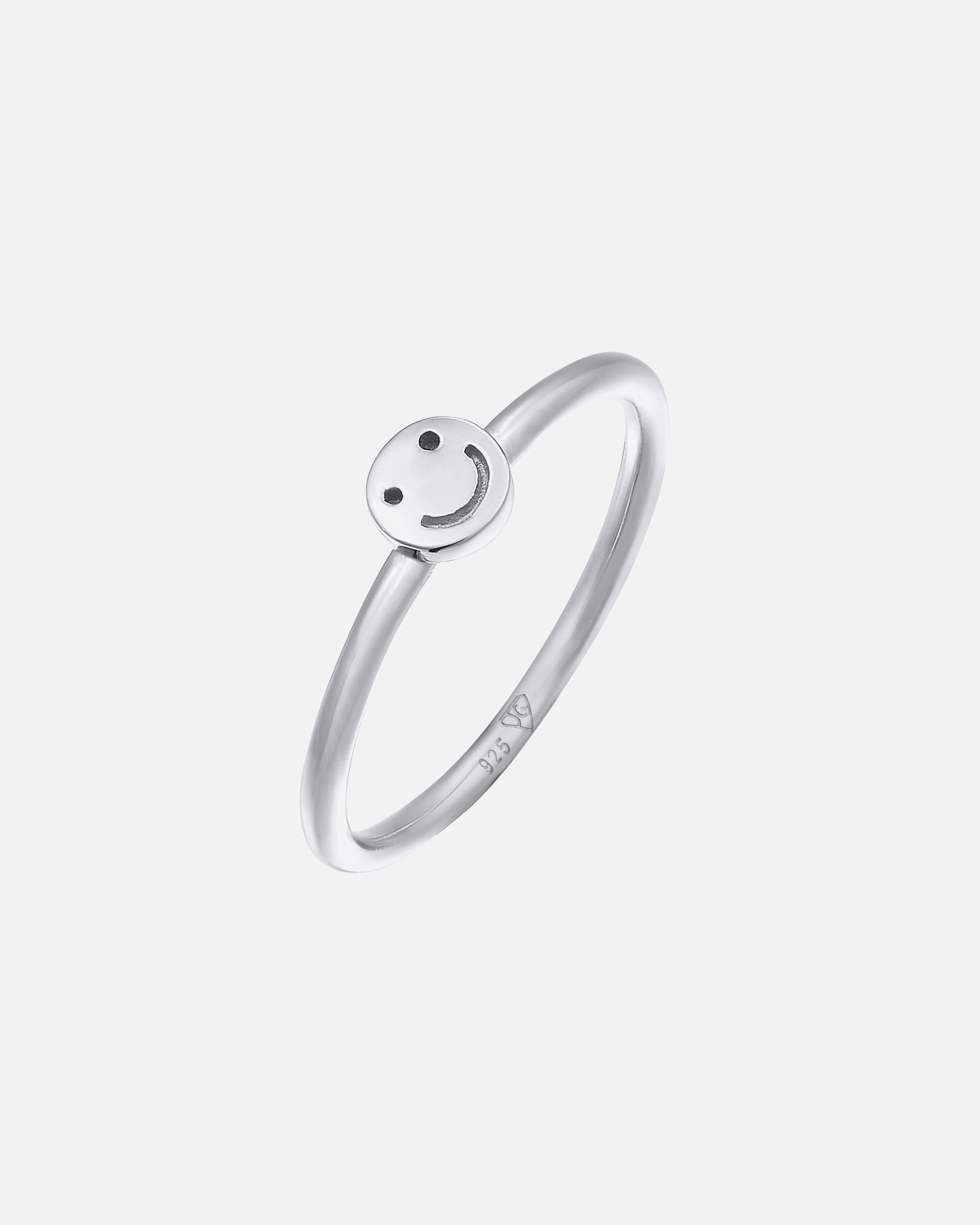 Pierścionek dla Kobieta Elli Damski z smiling face Trend Pinky ze srebra próby 925 Sterling Silver 50