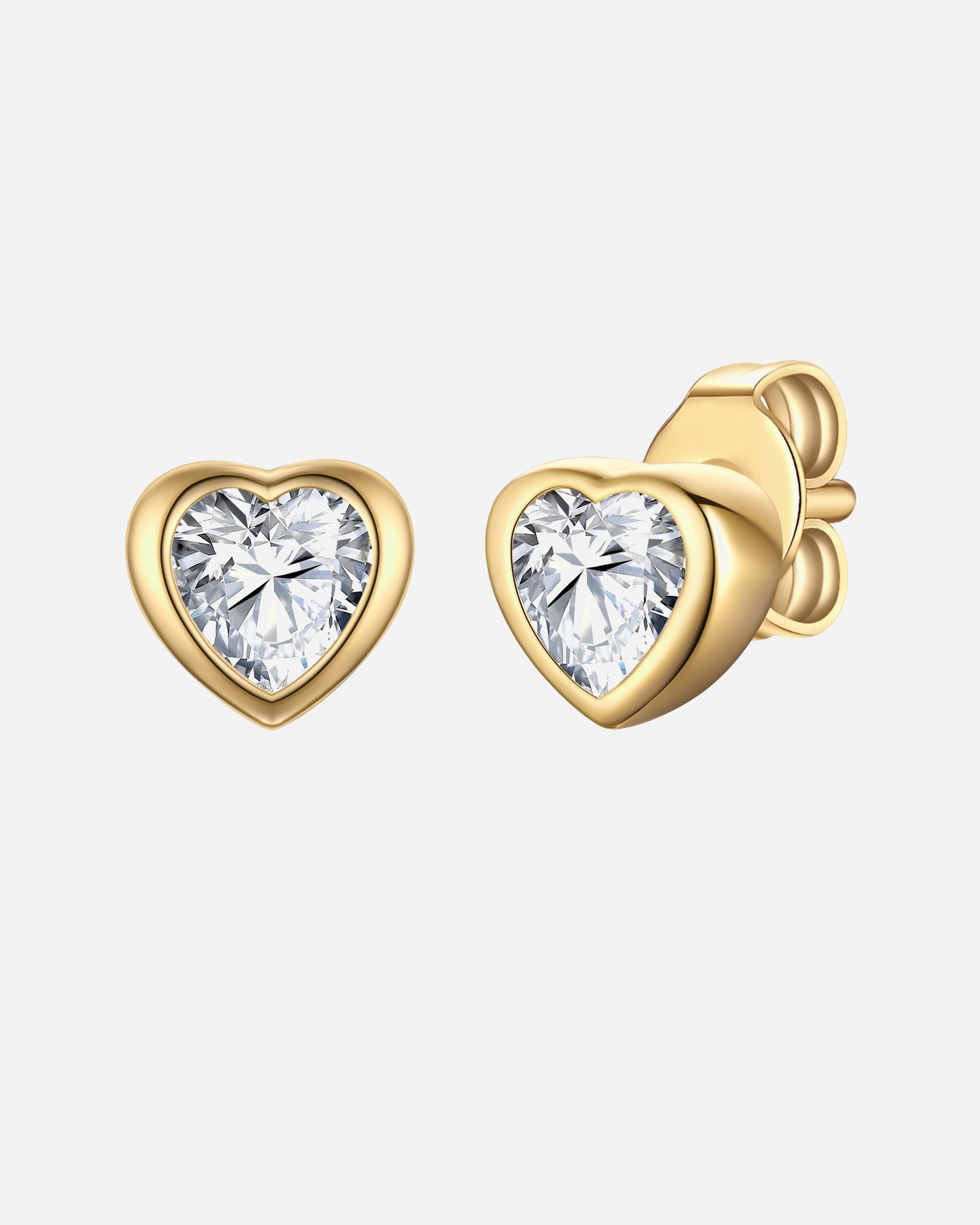 Kolczyki dla Kobieta Rafaela Donata Kolczyki Serce z Srebro wysokiej próby w Żółte złoto 5,1 mm