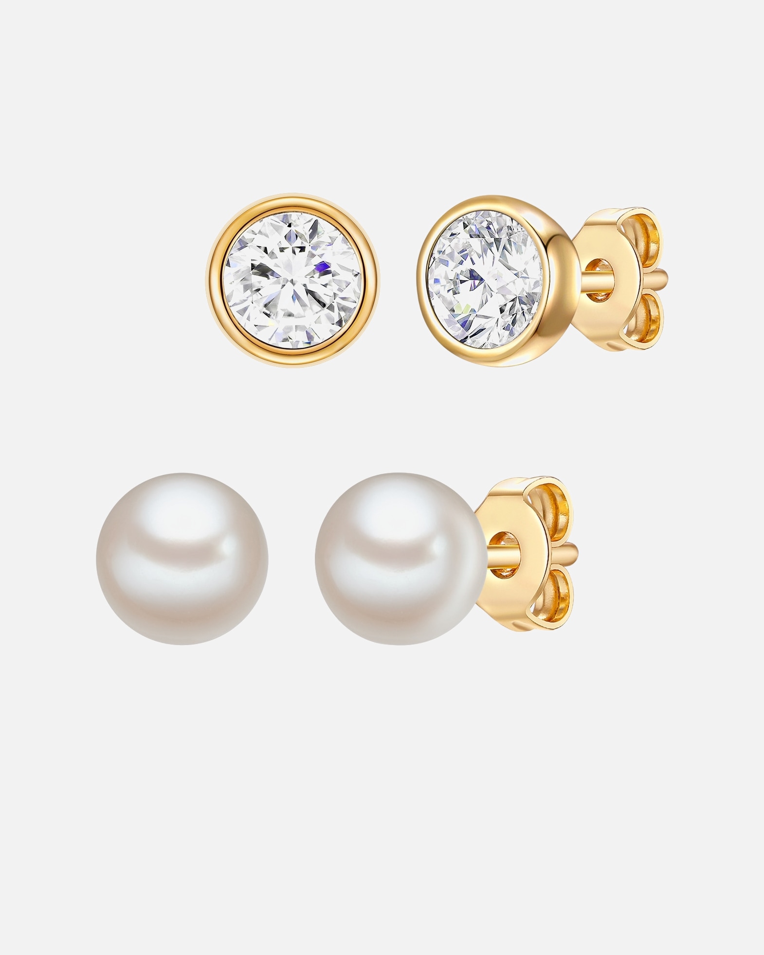 Kolczyki dla Kobieta Rafaela Donata Komplet z kryształami Swarovski® srebro wysokiej próby zdobiony kryształkami Swarovski® Perła hodowlana słodkowodna srebrny 6,0 - 7,0 mm