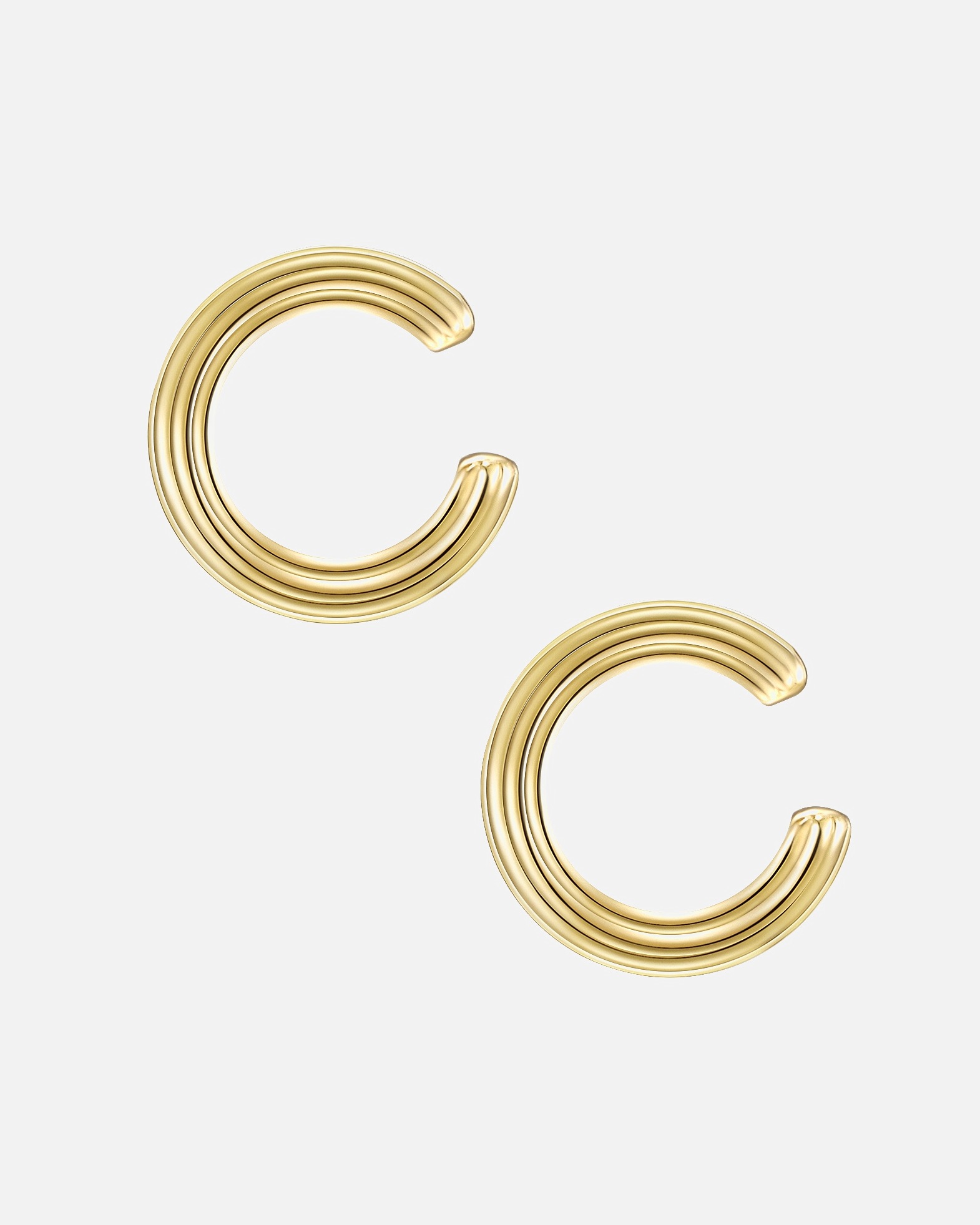 Kolczyki dla Kobieta Glanzstücke München Srebrne klamry na ucho srebro wysokiej próby żółte złoto 11,6 mm