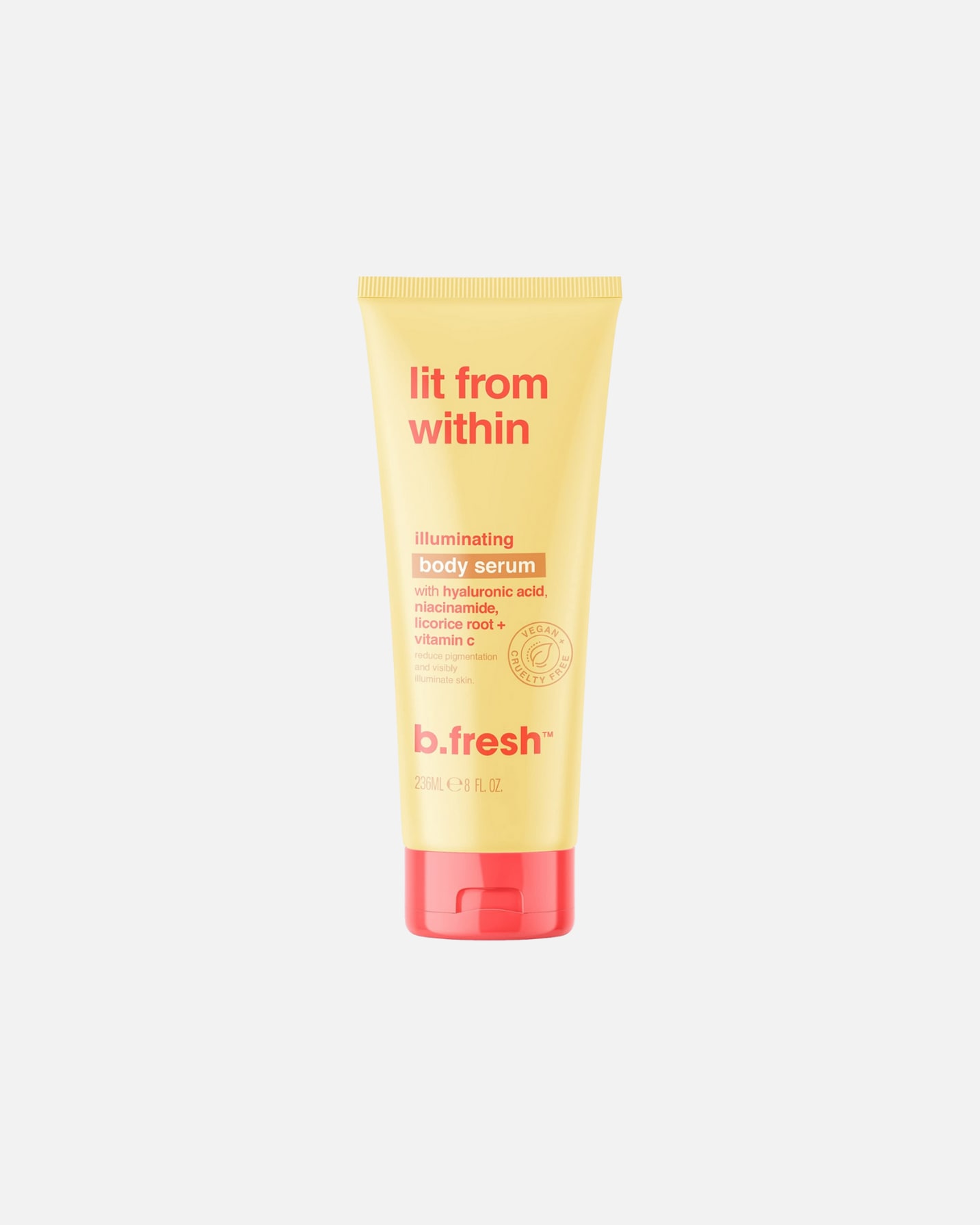 Serum nawilżające dla Unisex b.fresh Lit From Within rozświetlające serum do ciała z witaminą C i kwasem hialuronowym 236 ml