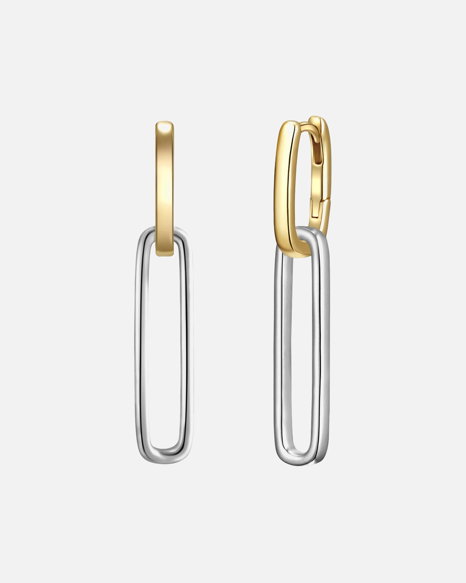 Obrączki dla Kobieta Kolczyki z Srebro wysokiej próby w Srebrny/żółte złoto 34,5 mm