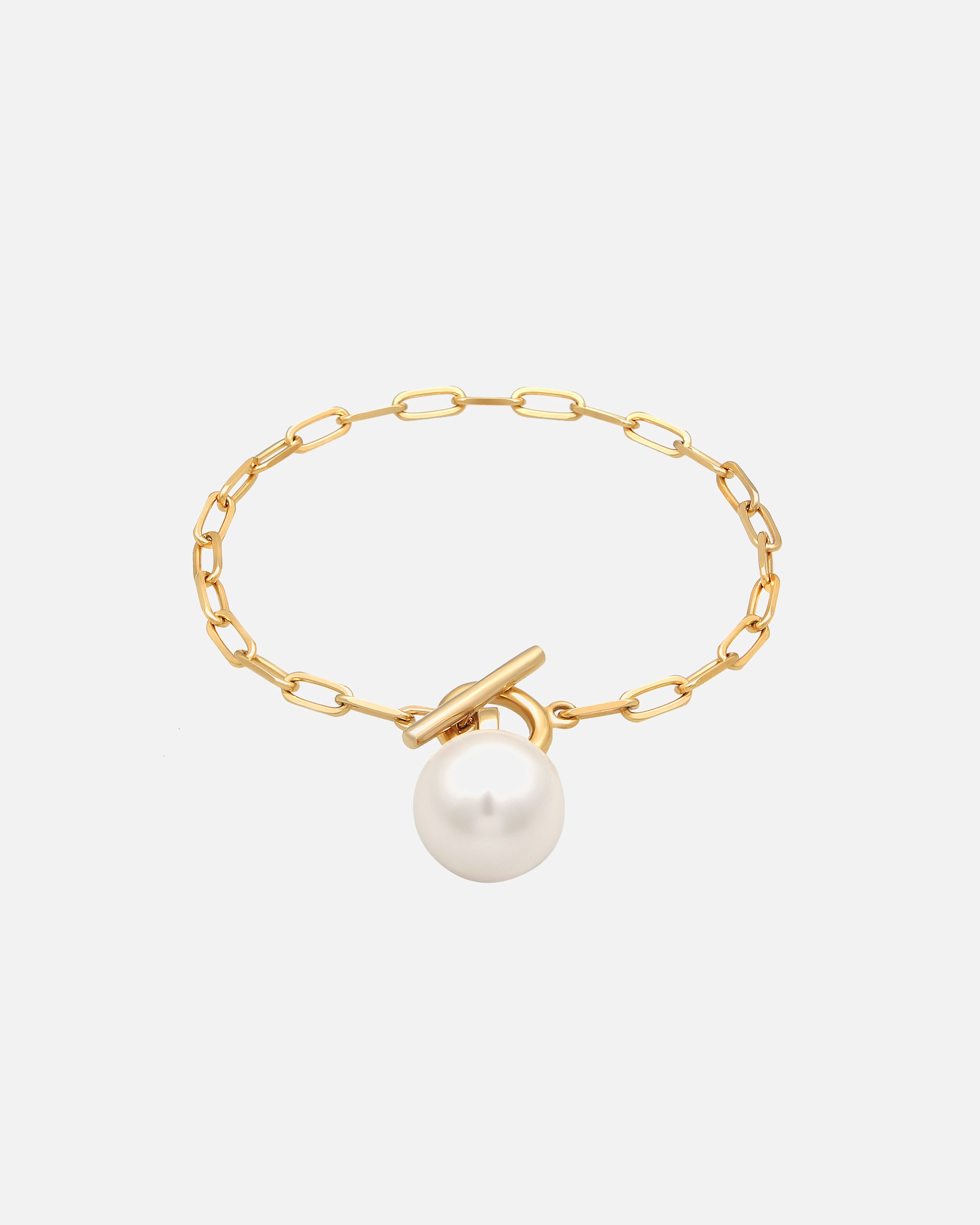 Bransoletka dla Kobieta Elli Damskia bransoletka Basic z syntetyczną perłą w pozłacanym srebrze próby 925 Sterling Silver 16