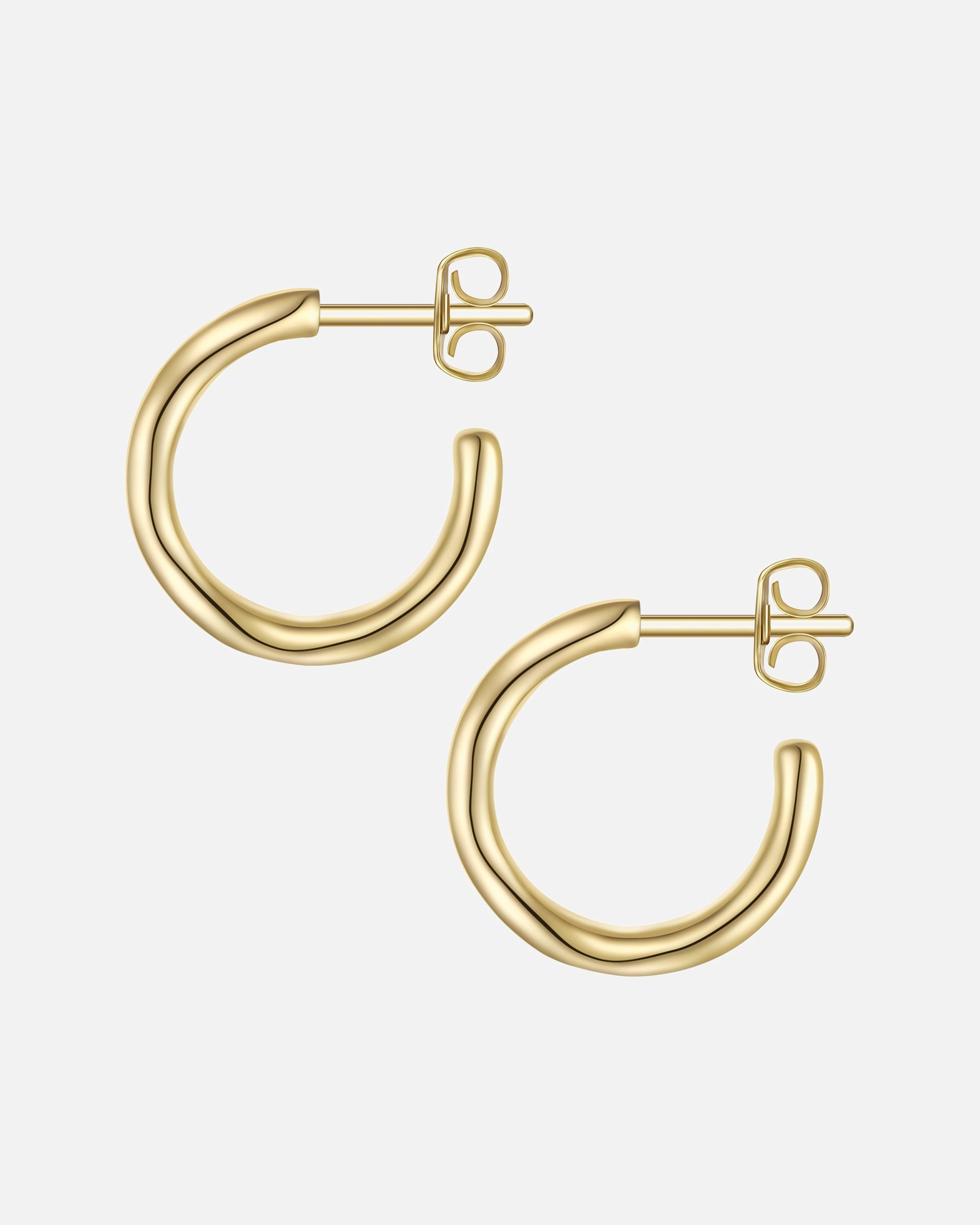 Obrączki dla Kobieta Glanzstücke München Kolczyki Srebro wysokiej próby Żółte złoto 18,1 mm