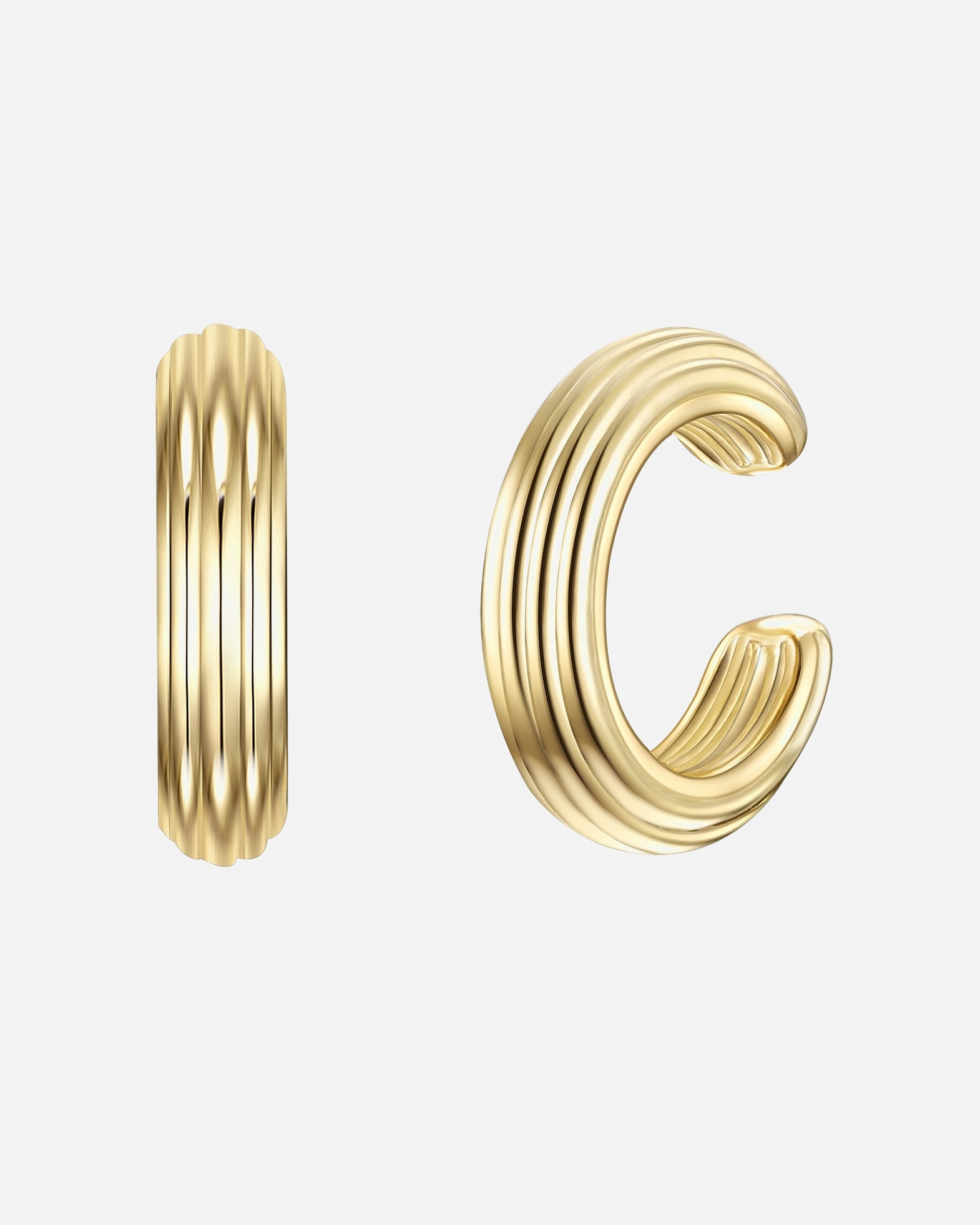 Kolczyki dla Kobieta Glanzstücke München Srebrne klamry na ucho srebro wysokiej próby żółte złoto 11,6 mm