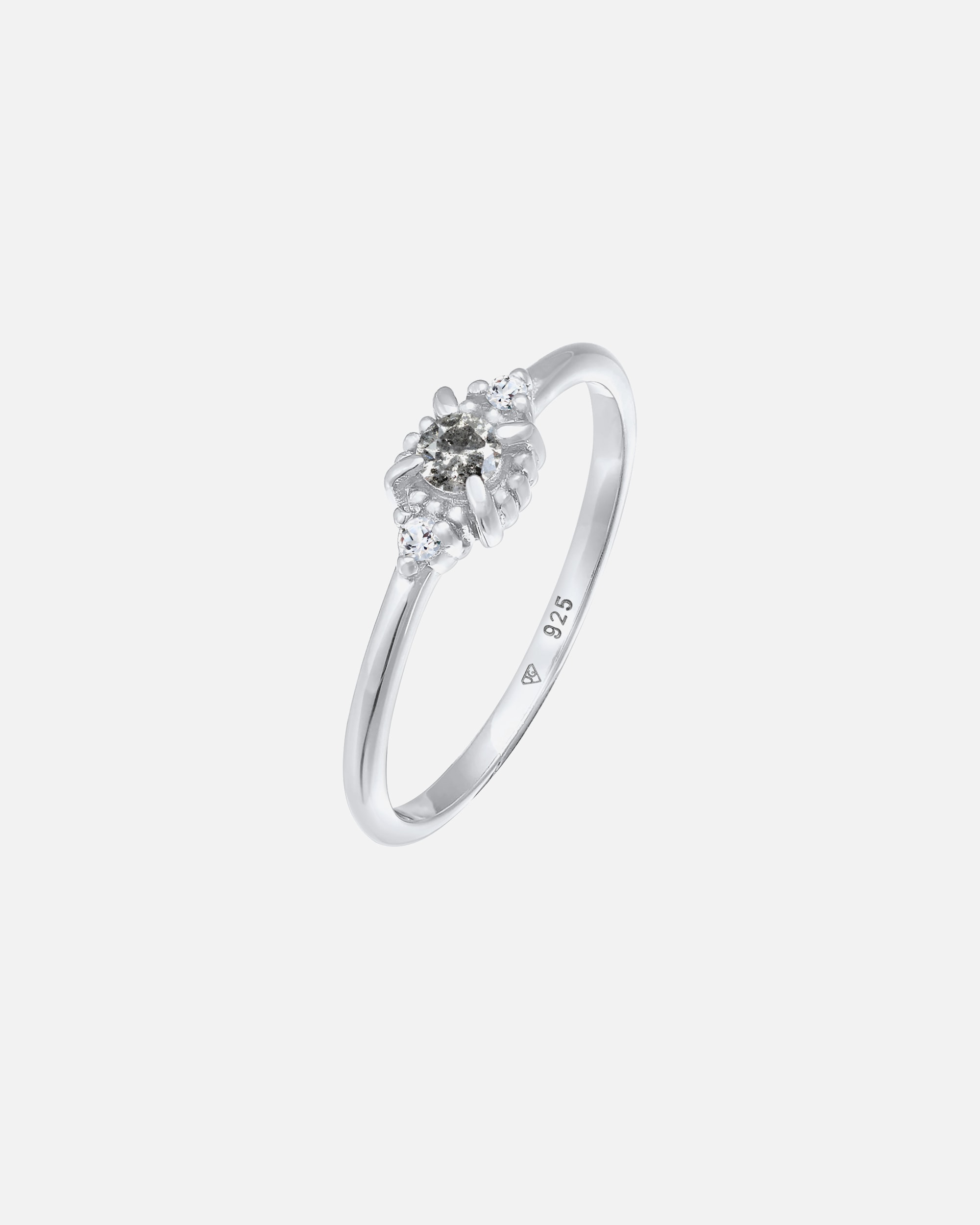 Pierścionek dla Kobieta Elli DIAMONDS Damski pierścionek soliter z diamentem (0.11 ct.) i topazem w srebrze próby 925 Sterling Silver 58