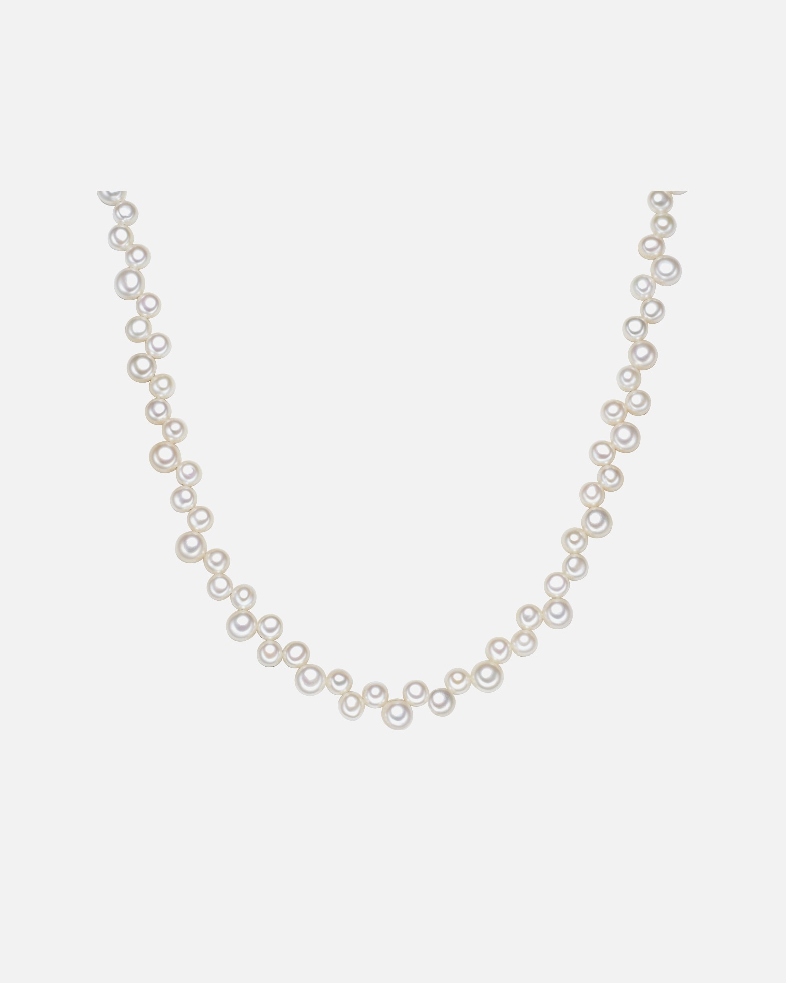 Naszyjnik dla Kobieta Valero Pearls Naszyjnik z pereł srebro wysokiej próby Perła hodowlana słodkowodna srebrny 42,0 cm Basiskette + 5,0 cm Verlängerung