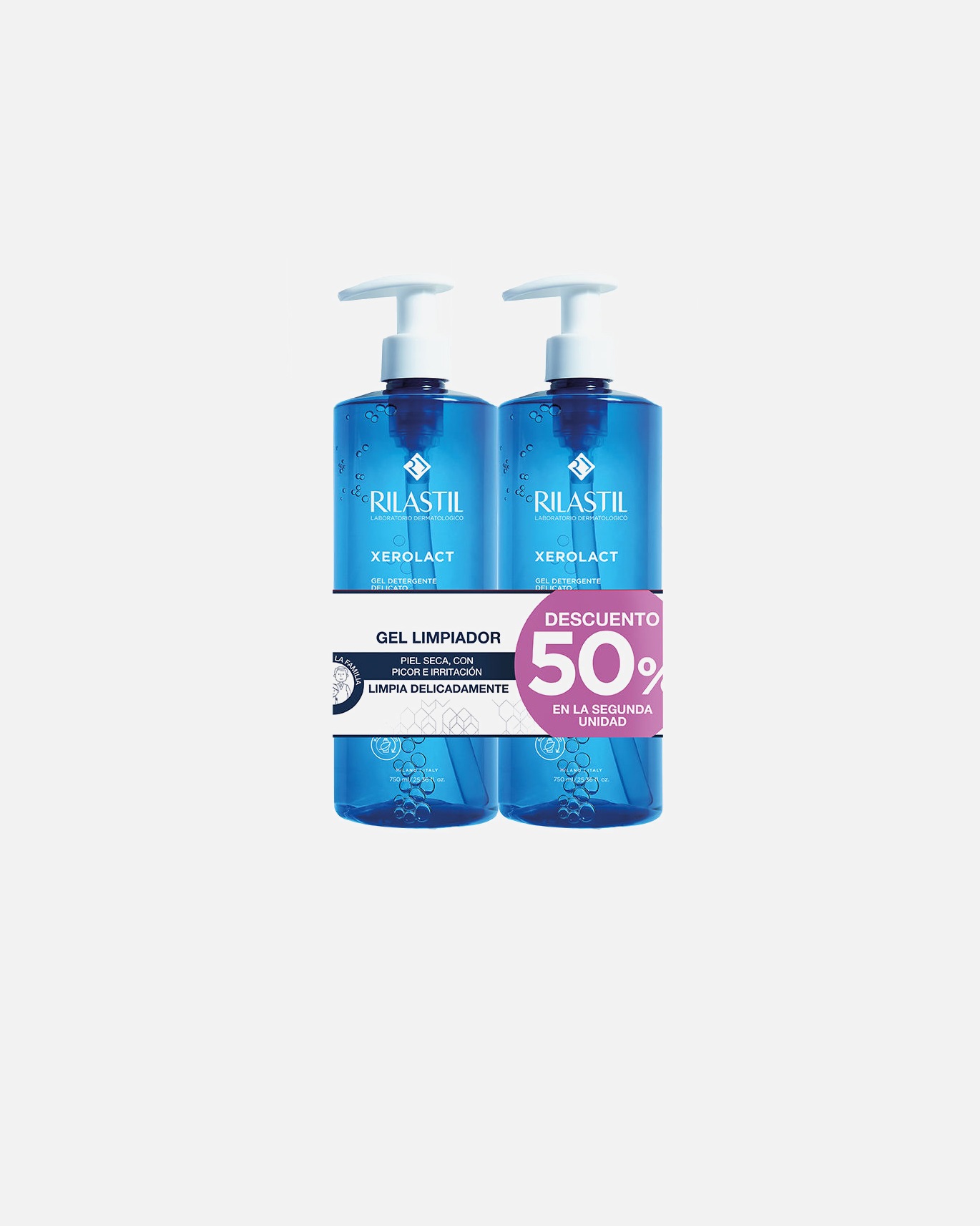 Żel myjący do twarzy dla Unisex Rilastil XEROLACT delikatny żel oczyszczający i ochronny 1500 ml