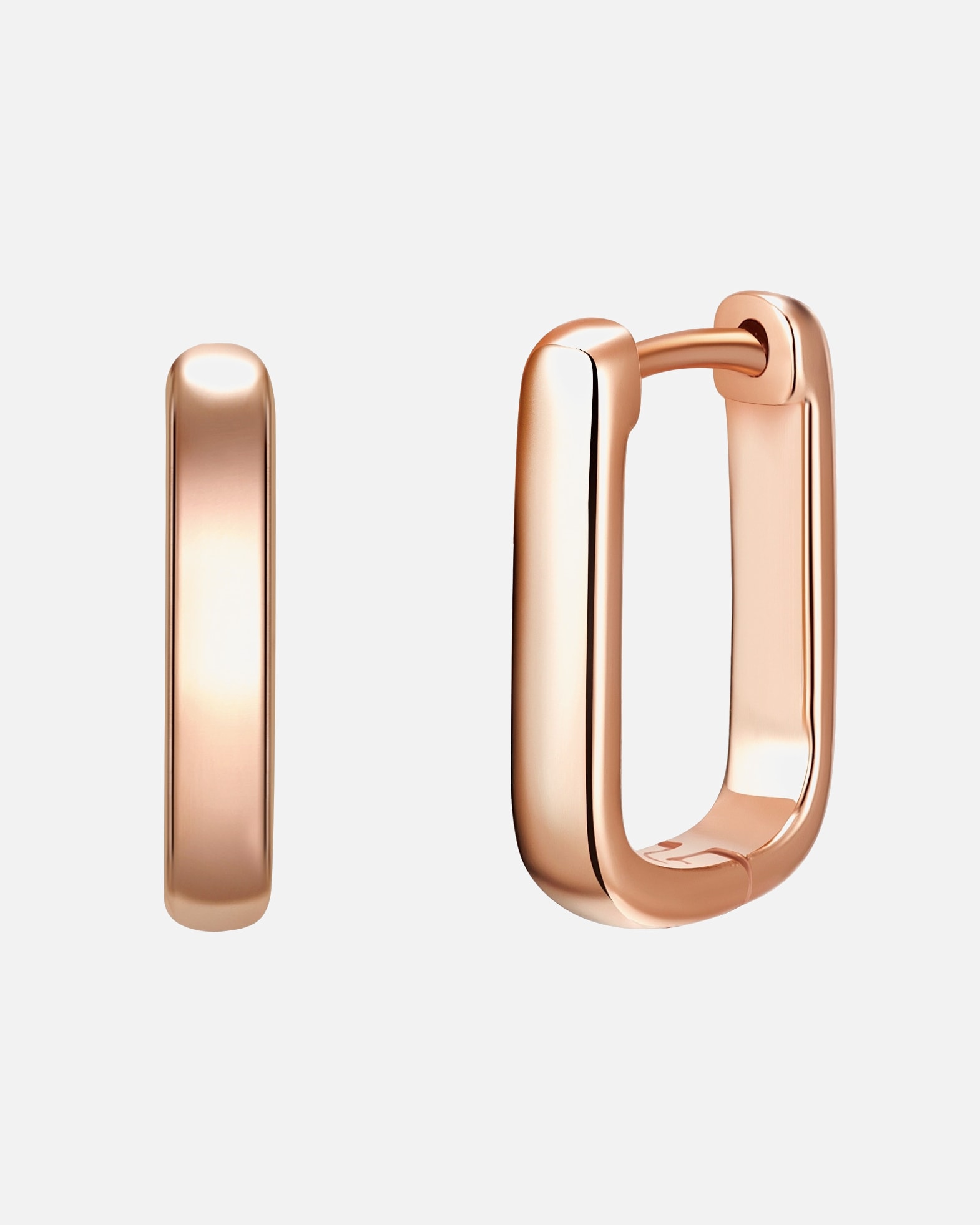 Obrączki dla Kobieta Glanzstücke München Srebrne kolczyki kreole srebro wysokiej próby różowe złoto 14,1 mm