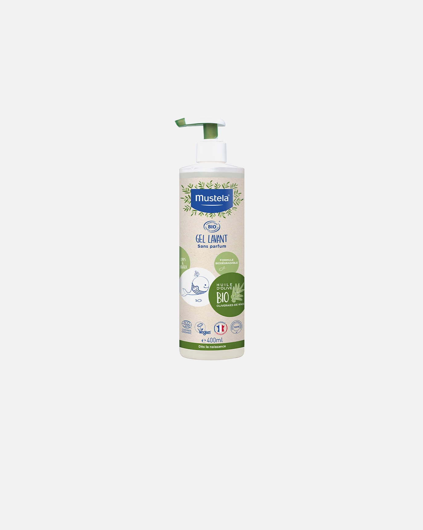 Żel pod prysznic dla dzieci dla Unisex Mustela BIO szampon w żelu 400 ml
