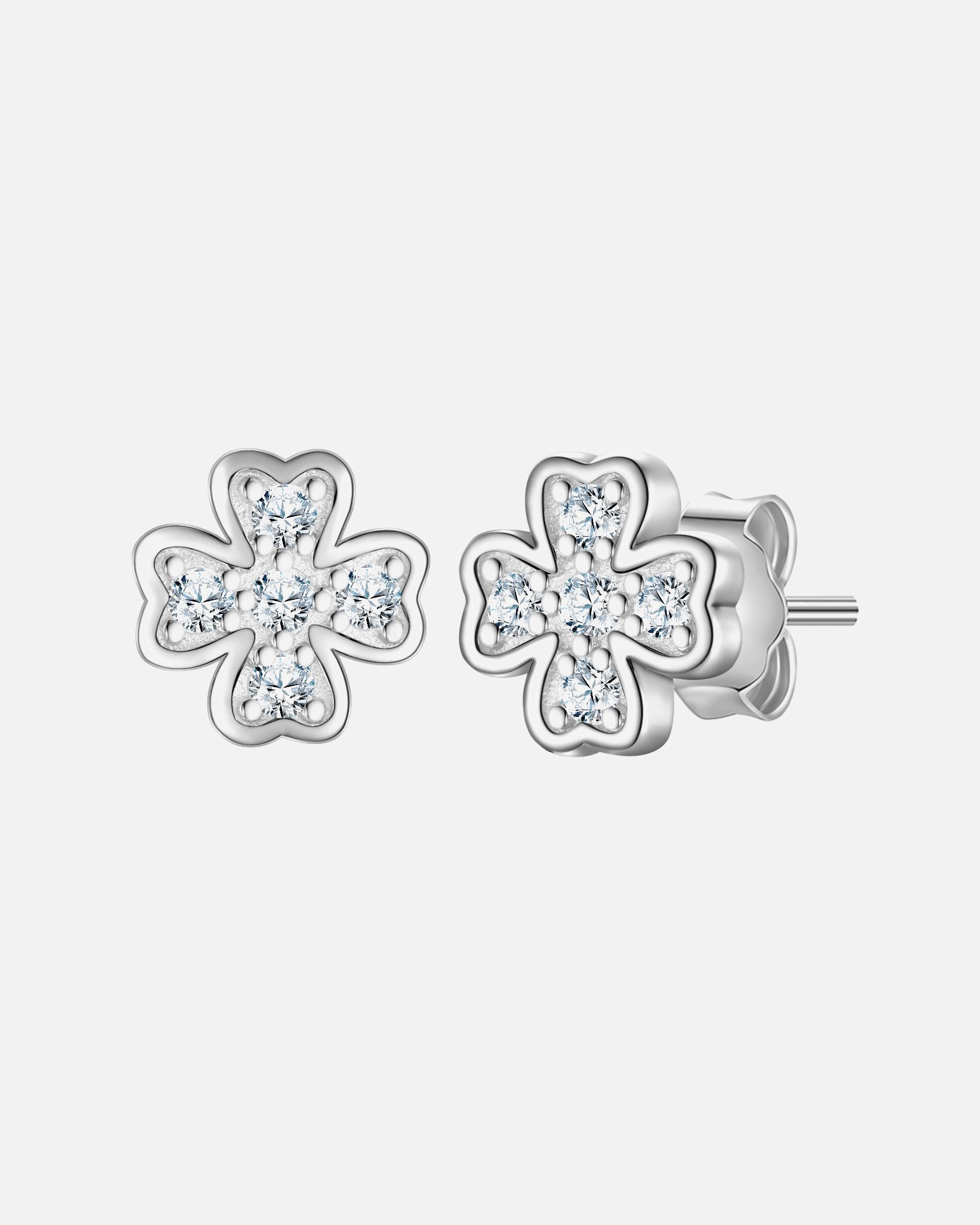 Kolczyki dla Kobieta Glanzstücke München Kolczyki Koniczynka z Srebro wysokiej próby w Srebrny 5,8 mm