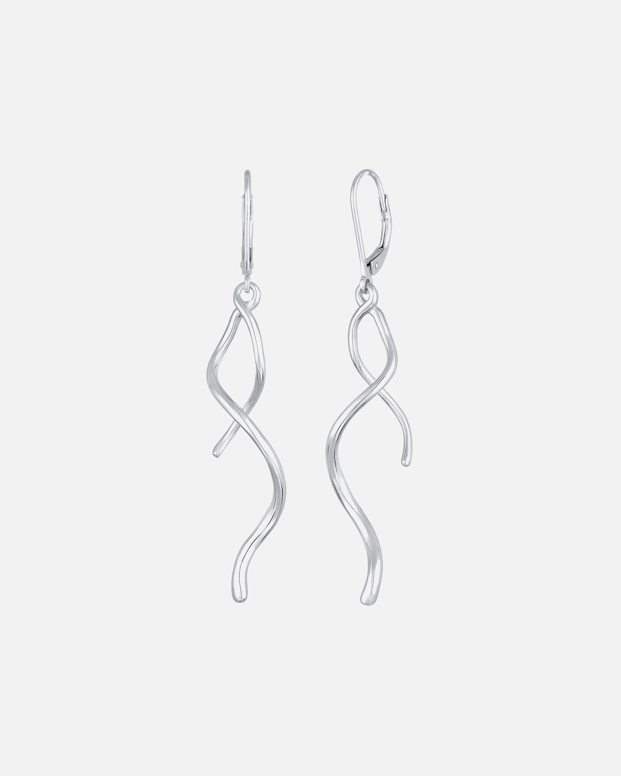 Kolczyki dla Kobieta Elli Damskie kolczyki Spiral Wave Twisted ze srebra próby 925 Sterling Silver silberfarben