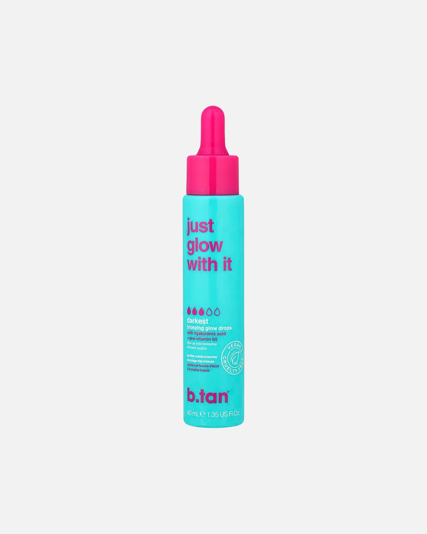 Samoopalacz dla Unisex B.Tan Just Glow With It krople samoopalające brązujące do twarzy i ciała 40 ml