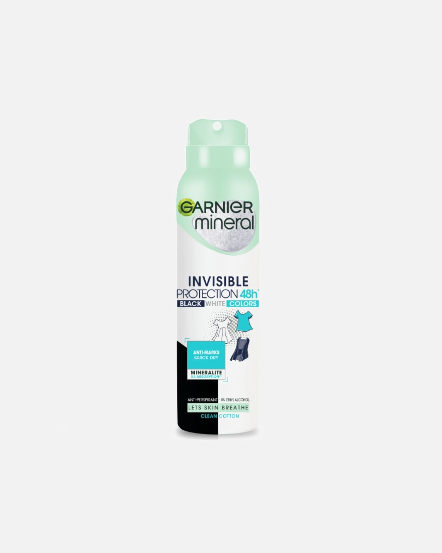Dezodorant dla Kobieta Garnier Mineral Invisible Protection Clean Cotton 150 ml