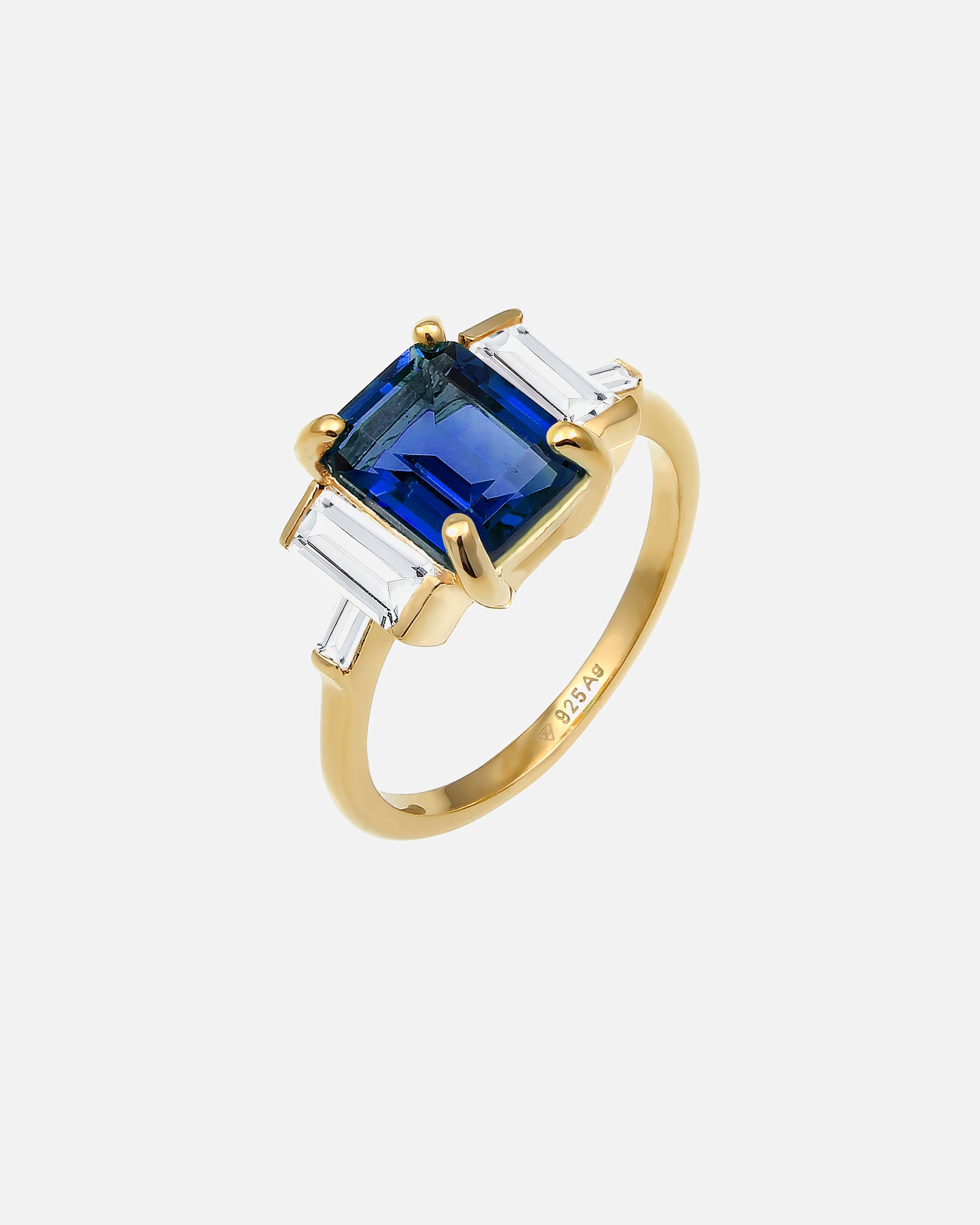 Pierścionek dla Kobieta Elli PREMIUM Damski glamorous z kwarcem i topazem w srebrze 925 Sterling Silver 56