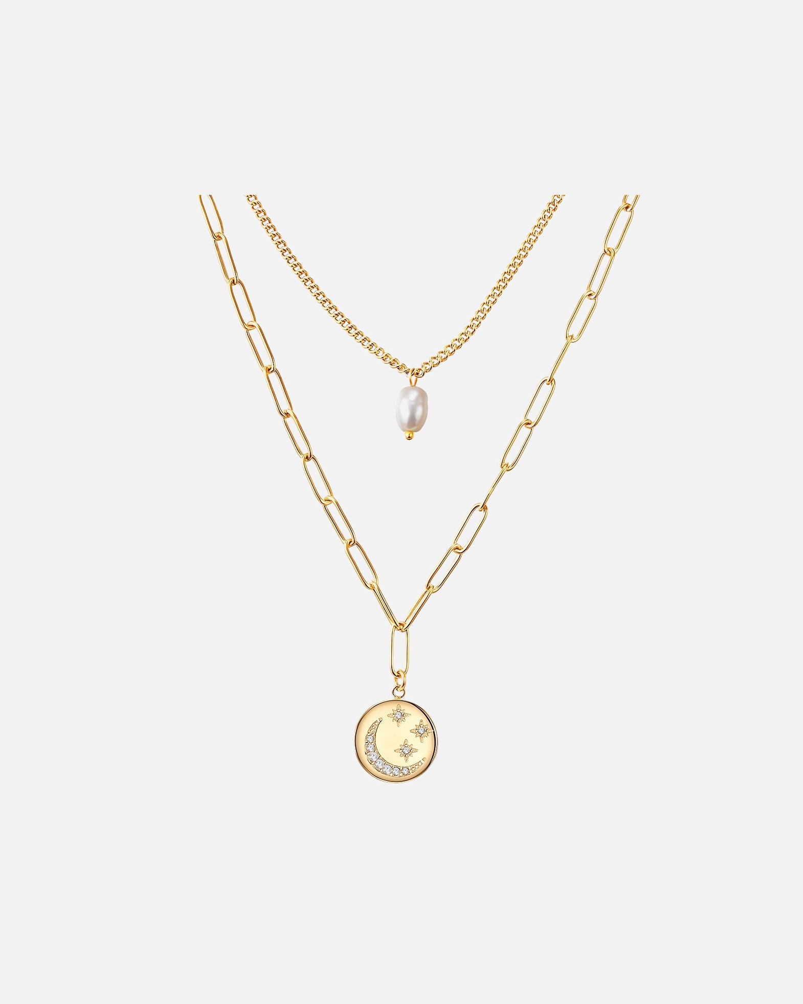 Naszyjnik dla Kobieta Valero Pearls Stal nierdzewna Preciosa Perła hodowlana słodkowodna 38,0/43,0 cm Basiskette + 5,0 cm Verläng