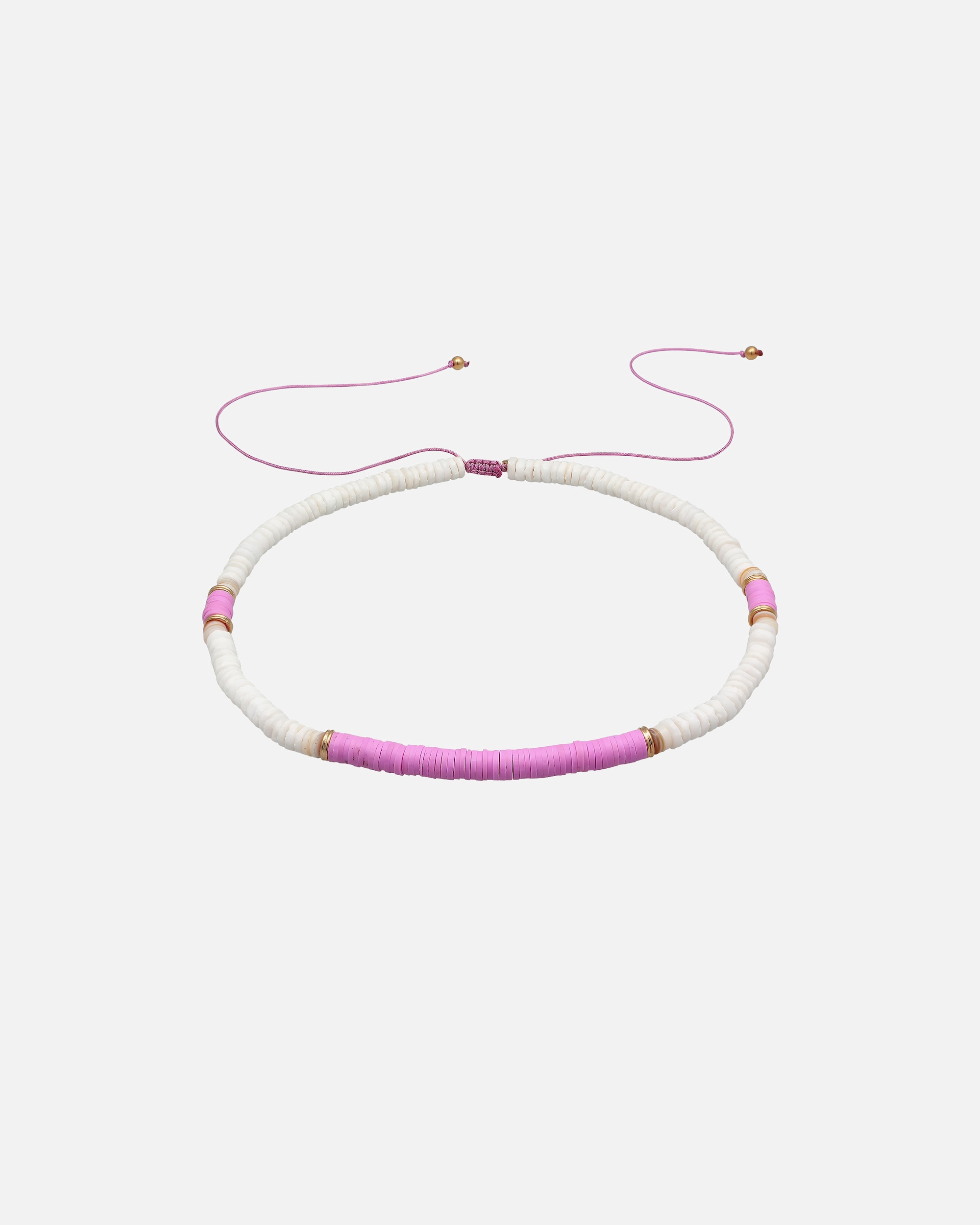 Naszyjnik dla Kobieta Elli Damskie koraliki Surferstyle z Heishi perełkami w pozłacanym srebrze 925 Sterling Silver 38