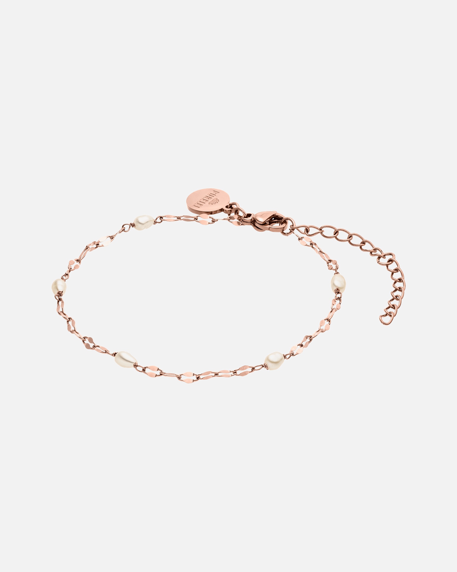 Bransoletka dla Unisex Purelei Purelei Bransoletka Delikatna perła Różowe złoto