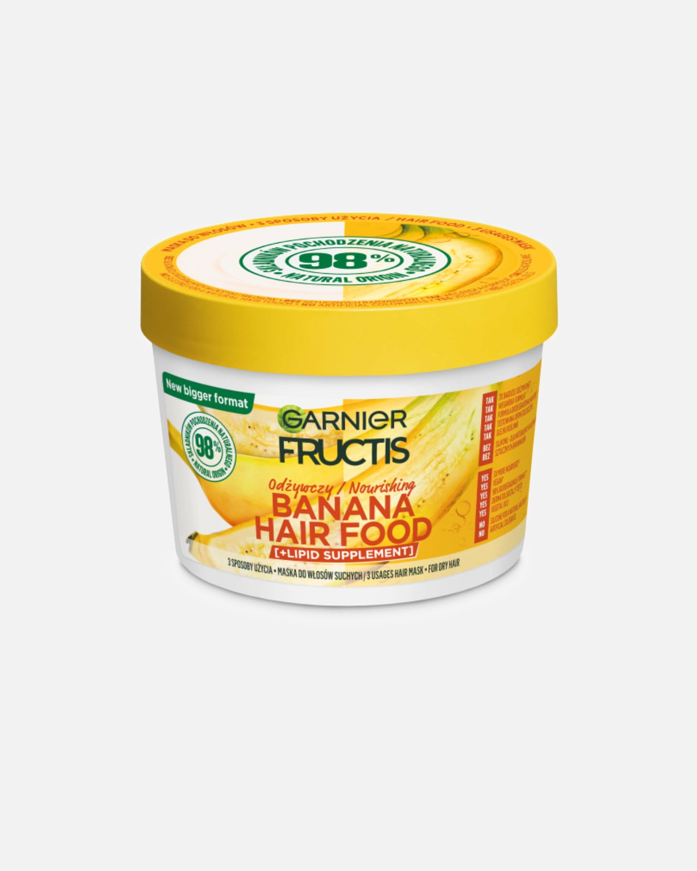 Maska do włosów dla Kobieta Garnier Fructis Banana Hair Food 400 ml