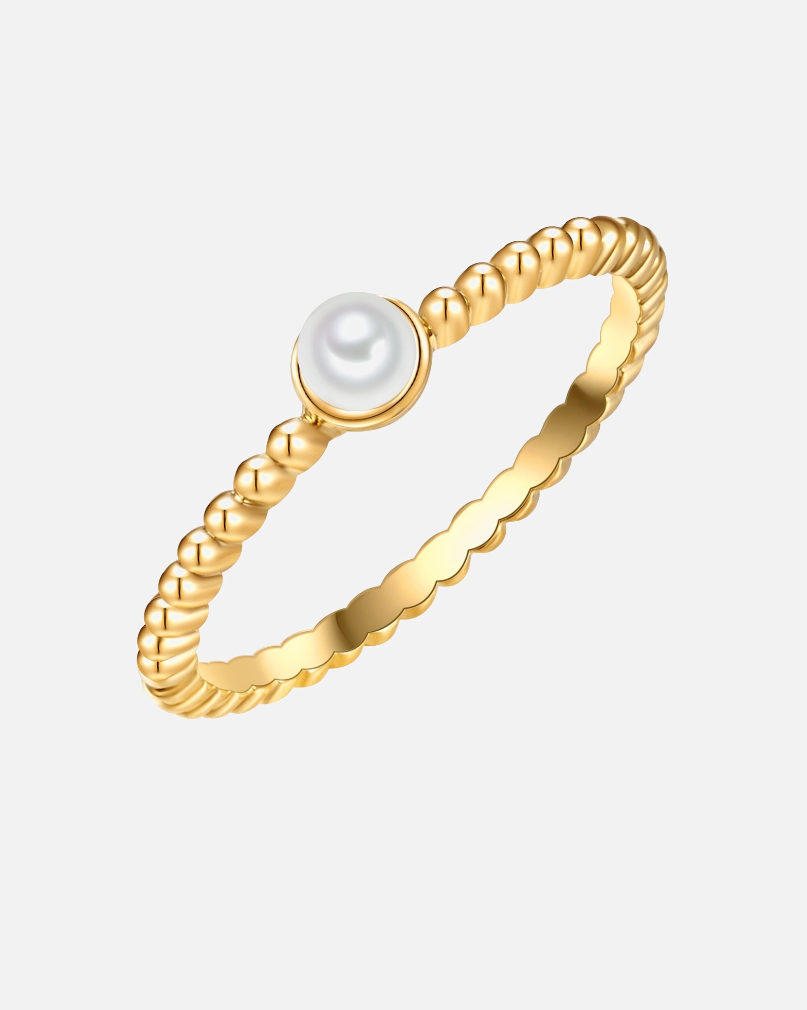 Pierścionek dla Kobieta Lulu & Jane Mosiadz Sztuczna perła 54