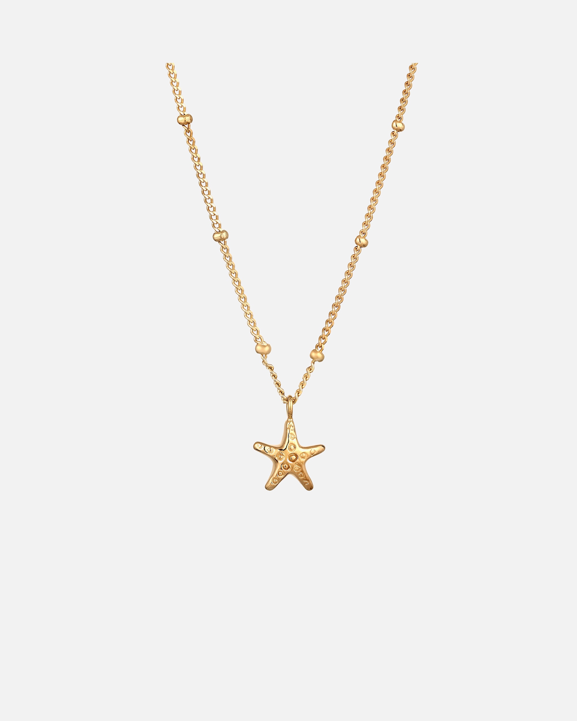 Naszyjnik dla Kobieta Elli Naszyjnik z zawieszką Damski zawieszka rozgwiazda Łańcuszek kulkowy 925 Sterling Silver Letni / Plażowy 38 cm goldfarben