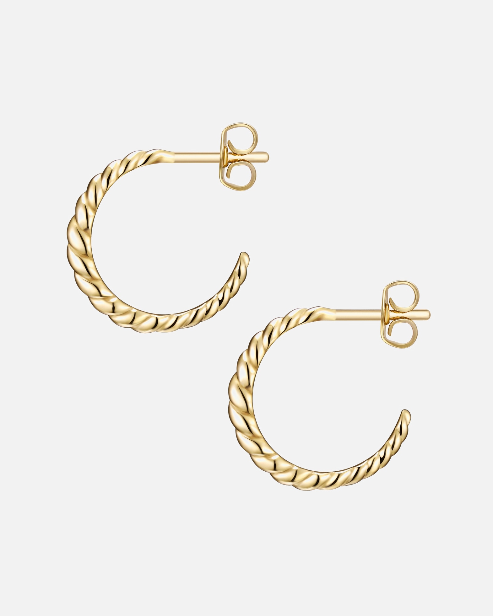 Kolczyki dla Kobieta Glanzstücke München Srebrne kolczyki kreole srebro wysokiej próby Złoty 16,1 mm