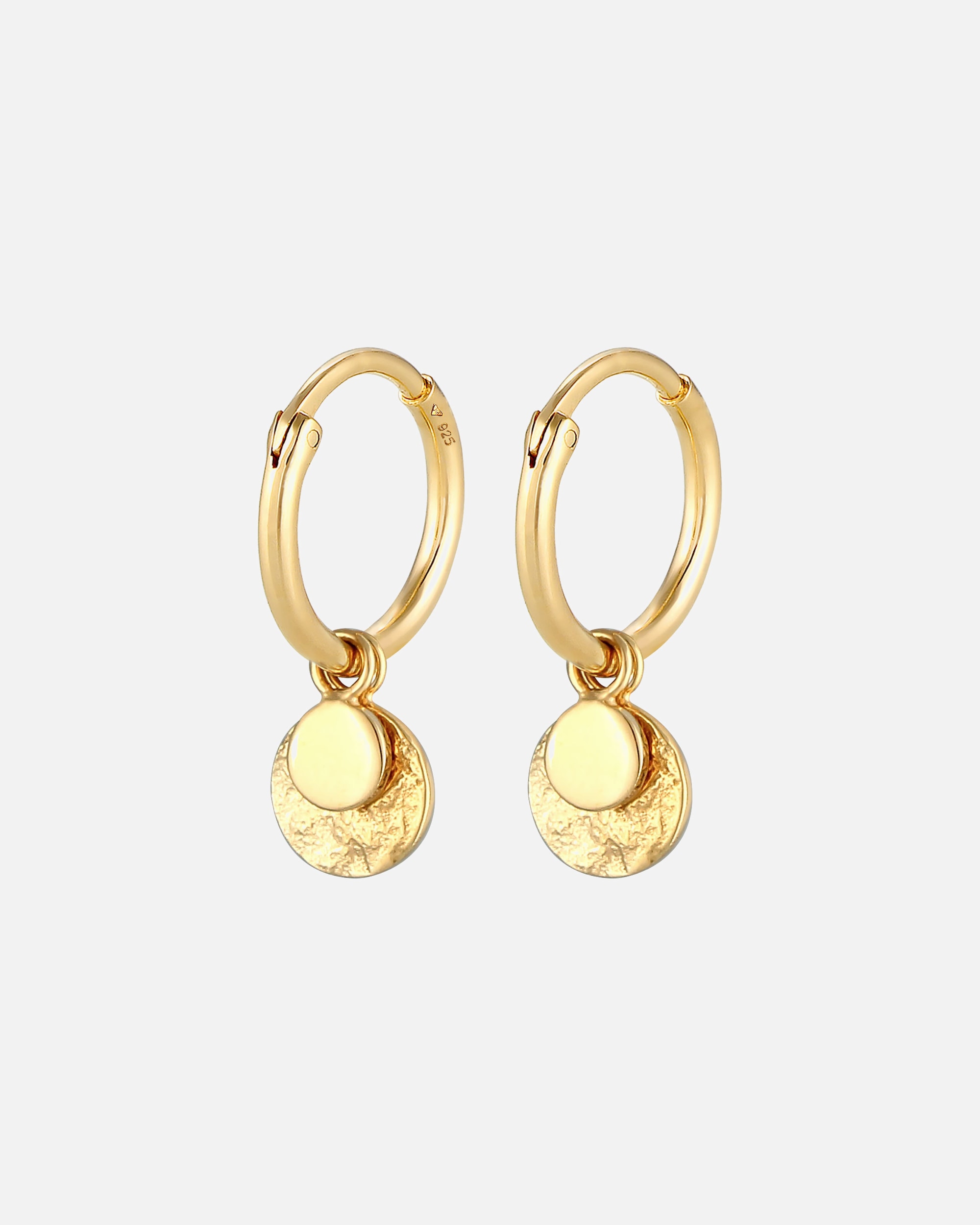 Kolczyki dla Kobieta Elli Damskie kreole płytkowe Vintage Trend Blogger w pozłacanym srebrze 925 Sterling Silver goldfarben