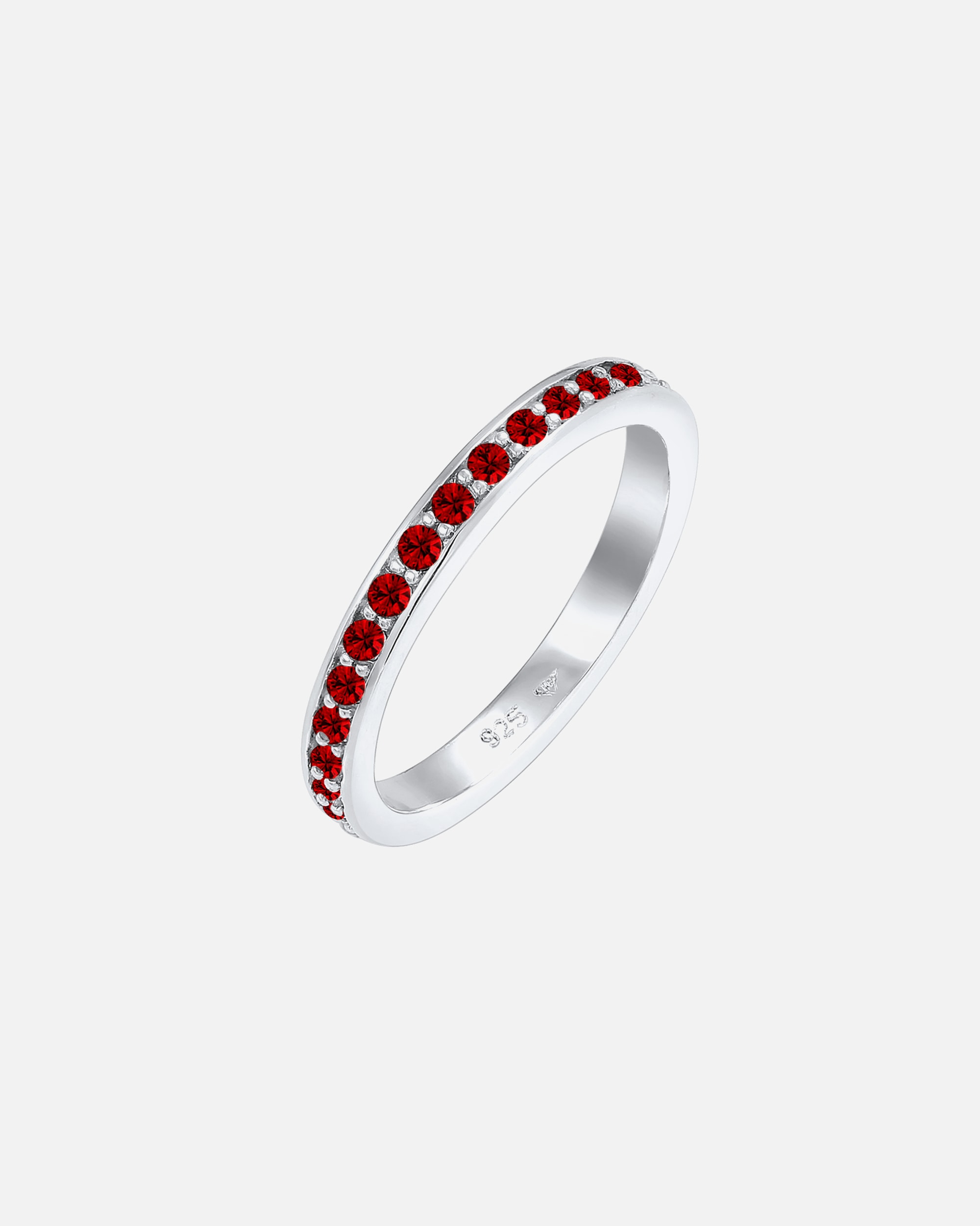 Pierścionek dla Kobieta Elli Damska obrączka Memoire z kryształami w srebrze próby 925 Sterling Silver 52