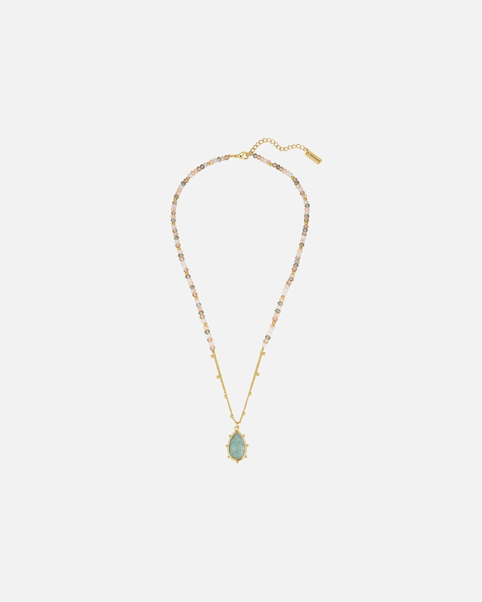 Naszyjnik dla Kobieta Yokoamii Łańcuszek Mosiadz Żółte złoto 43,0 cm Basiskette + 5,0 cm Verlängerung