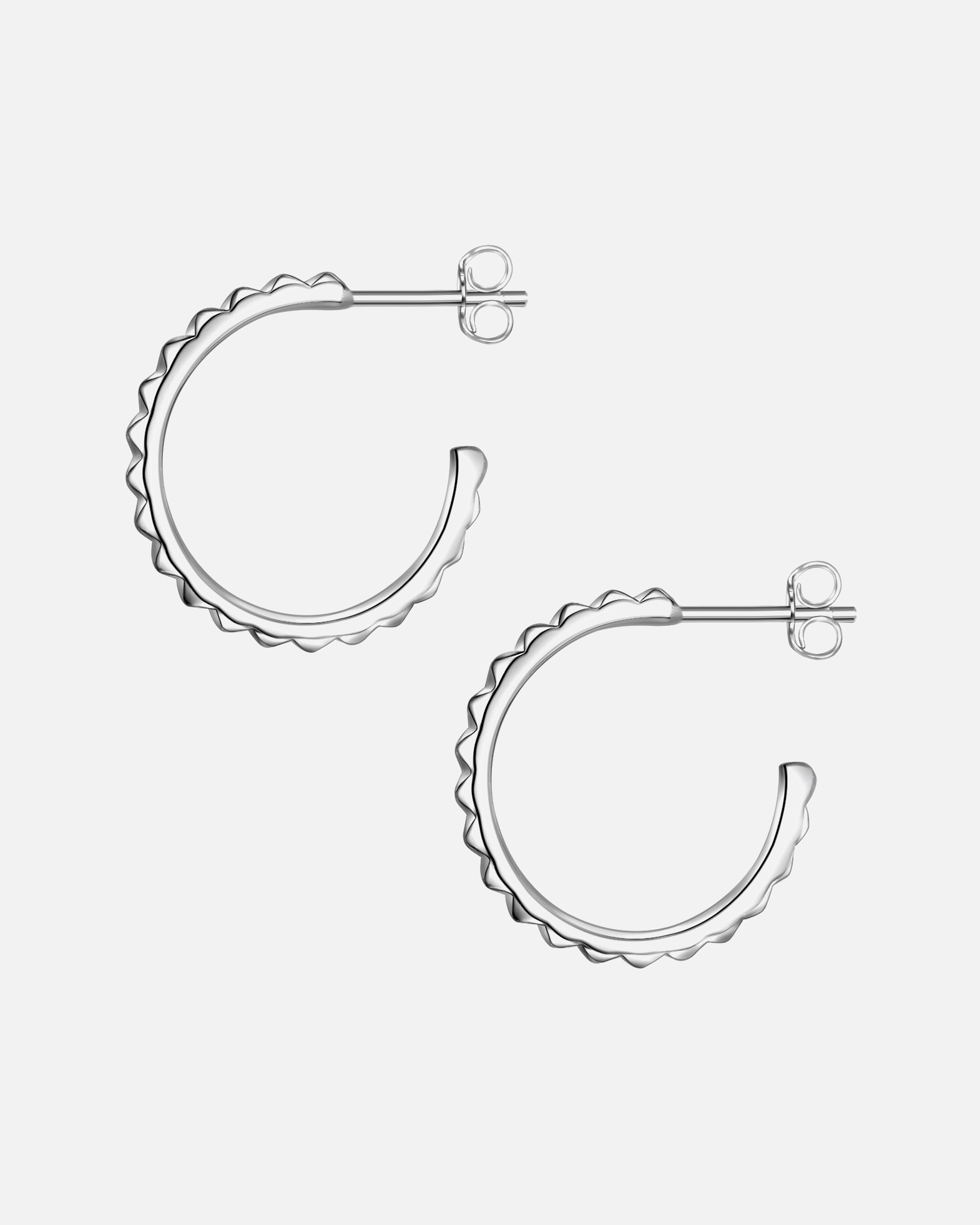 Obrączki dla Kobieta Glanzstücke München Srebrne kolczyki kreole srebro wysokiej próby srebrny 17,5 mm