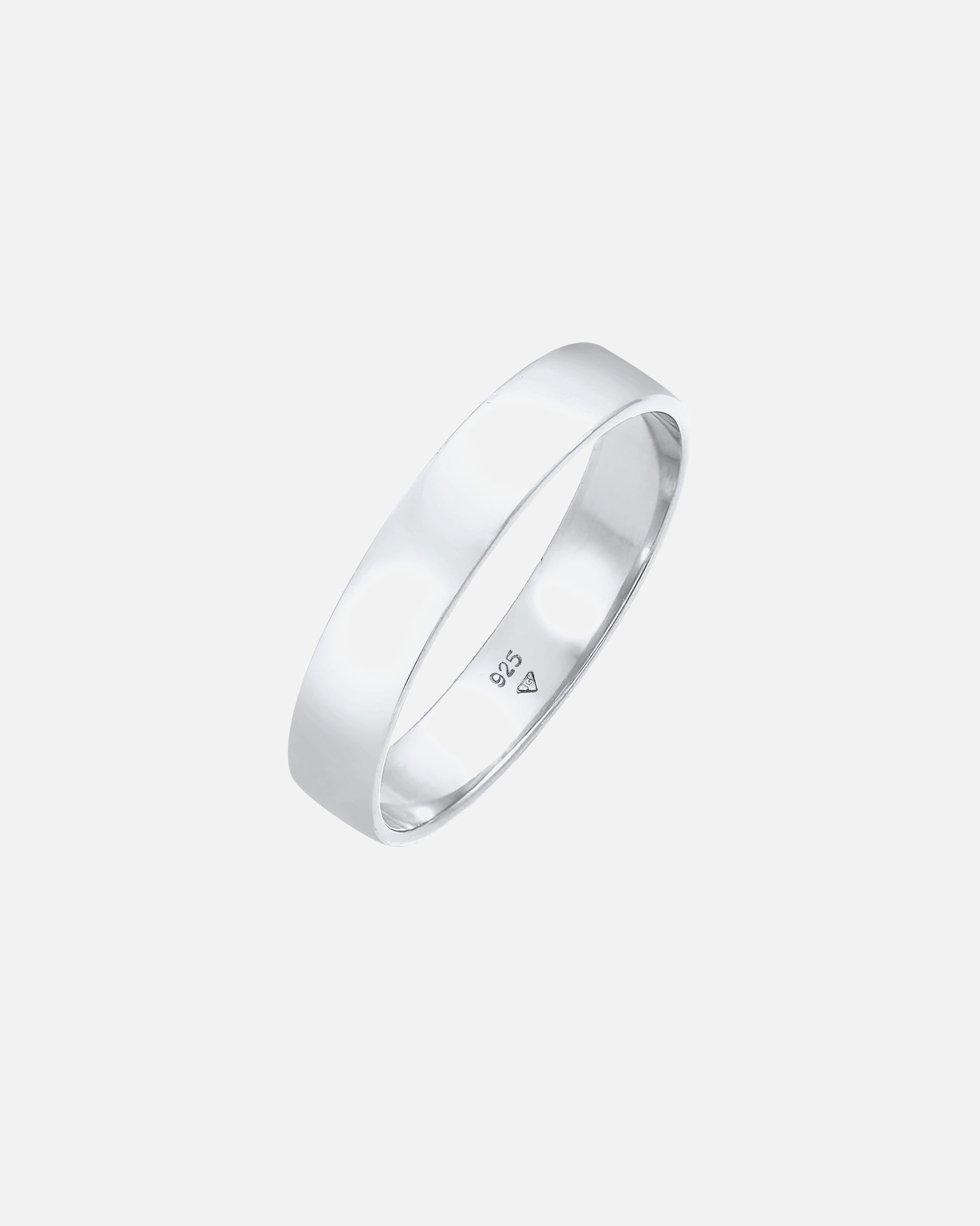 Pierścionek dla Mężczyzna KUZZOI Męski pierścień Minimal Basic Friendship w srebrze 925 Sterling Silver 54