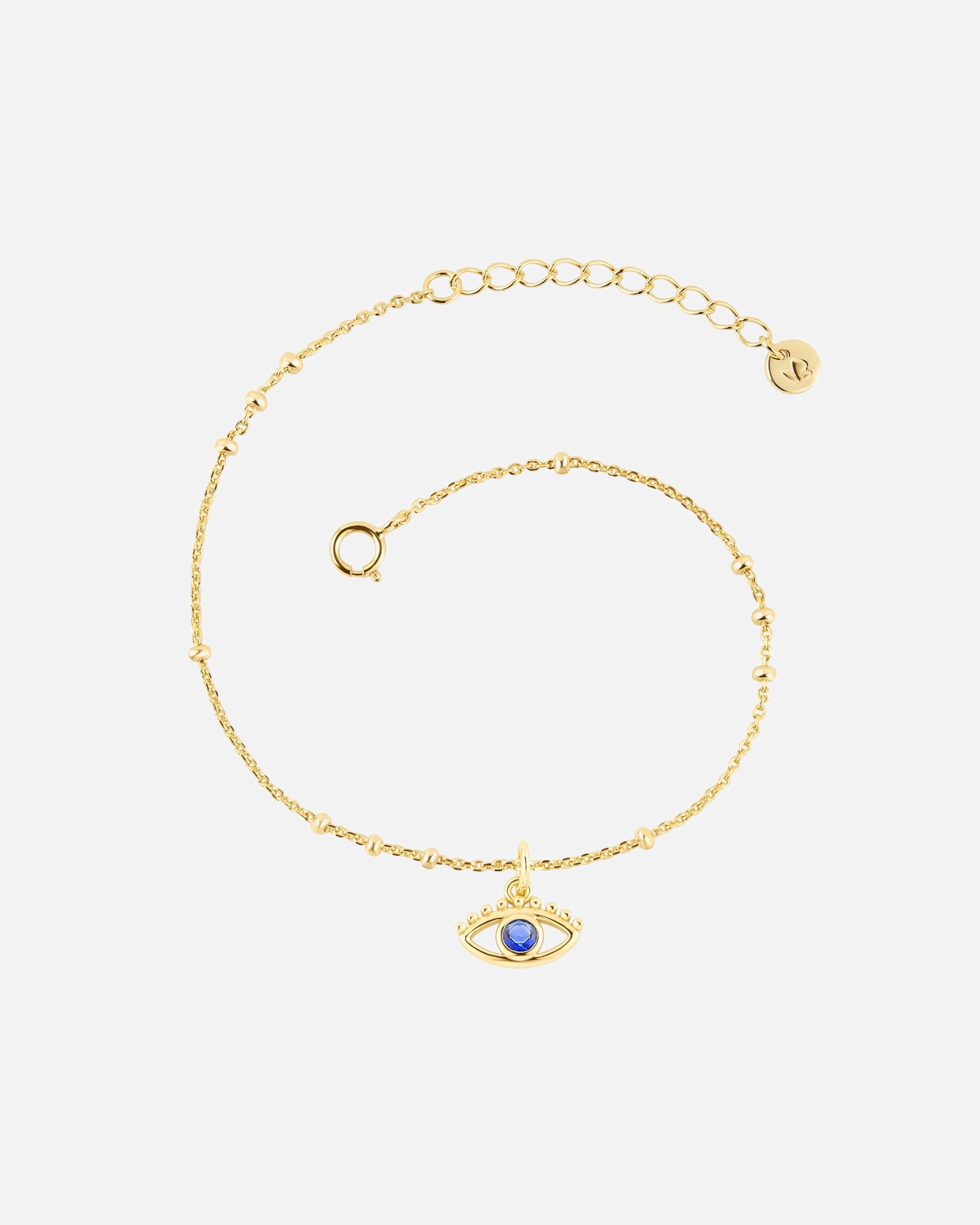 Bransoletka dla Kobieta Glanzstücke München Bransoletka Wszechwidzace oko z Srebro wysokiej próby w Żółte złoto 17,0 cm Basislänge + 3,0 cm Verlängerung