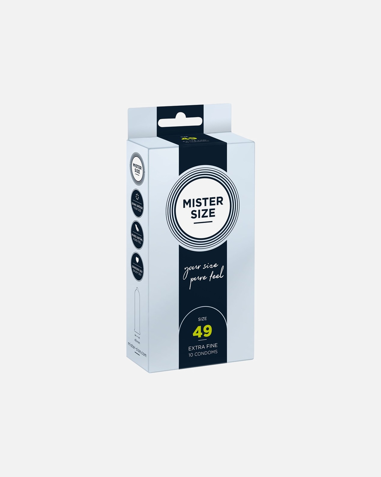 Prezerwatywa dla Mężczyzna Mister Size Pure Feel 49 mm - Size S 10 szt.