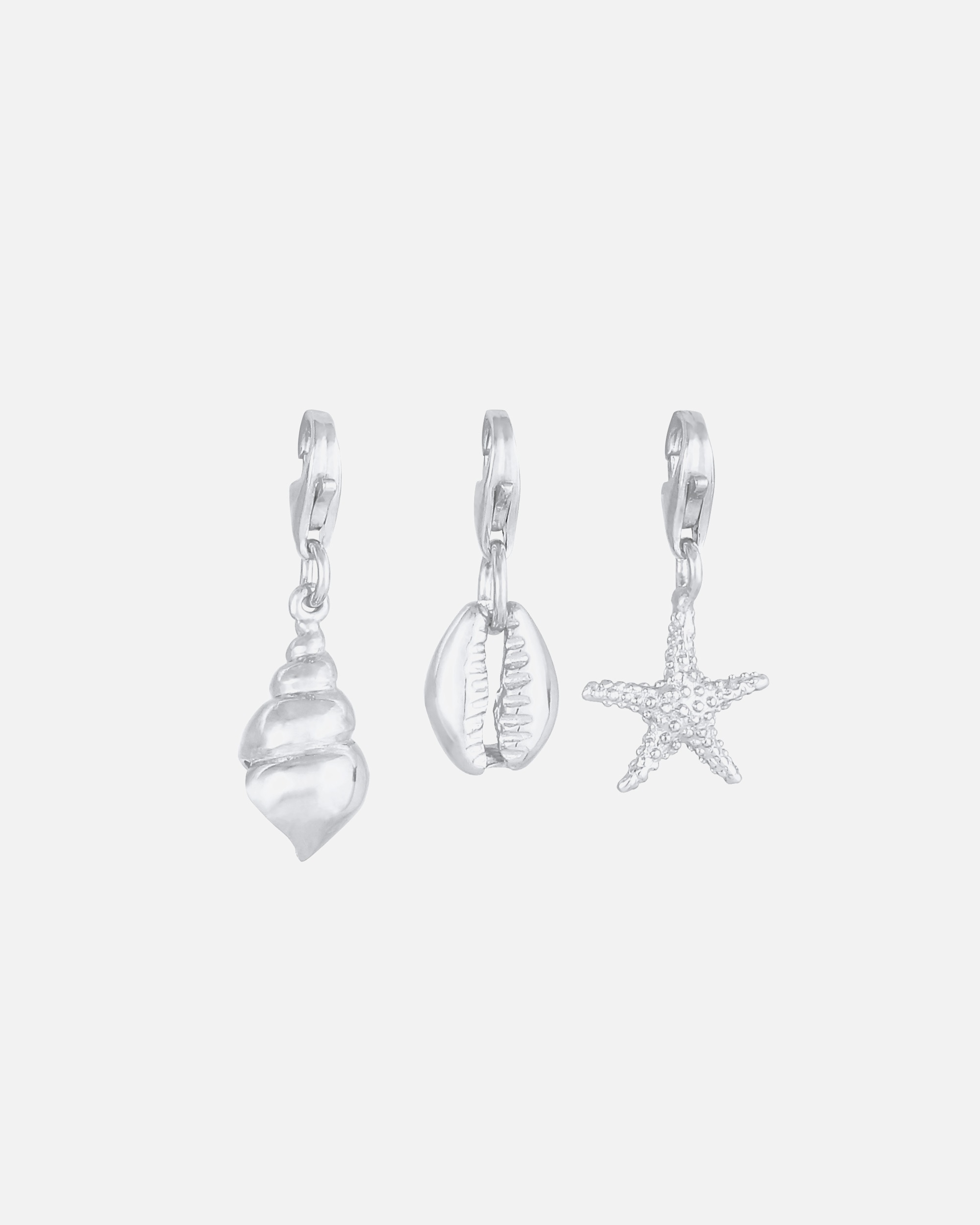 Zawieszka dla Kobieta Nenalina Ladies Set Charms Rozgwiazda morza muszla plażowa w 925 Sterling Silver silberfarben