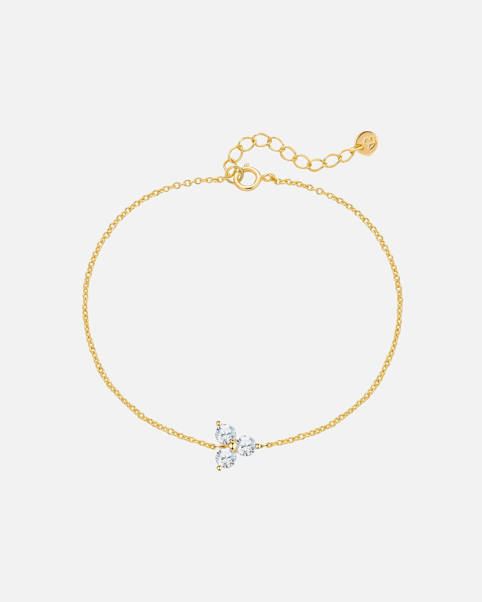 Bransoletka dla Kobieta Bransoletka z Srebro wysokiej próby w Żółte złoto 17,0 cm Basislänge + 3,0 cm Verlängerung