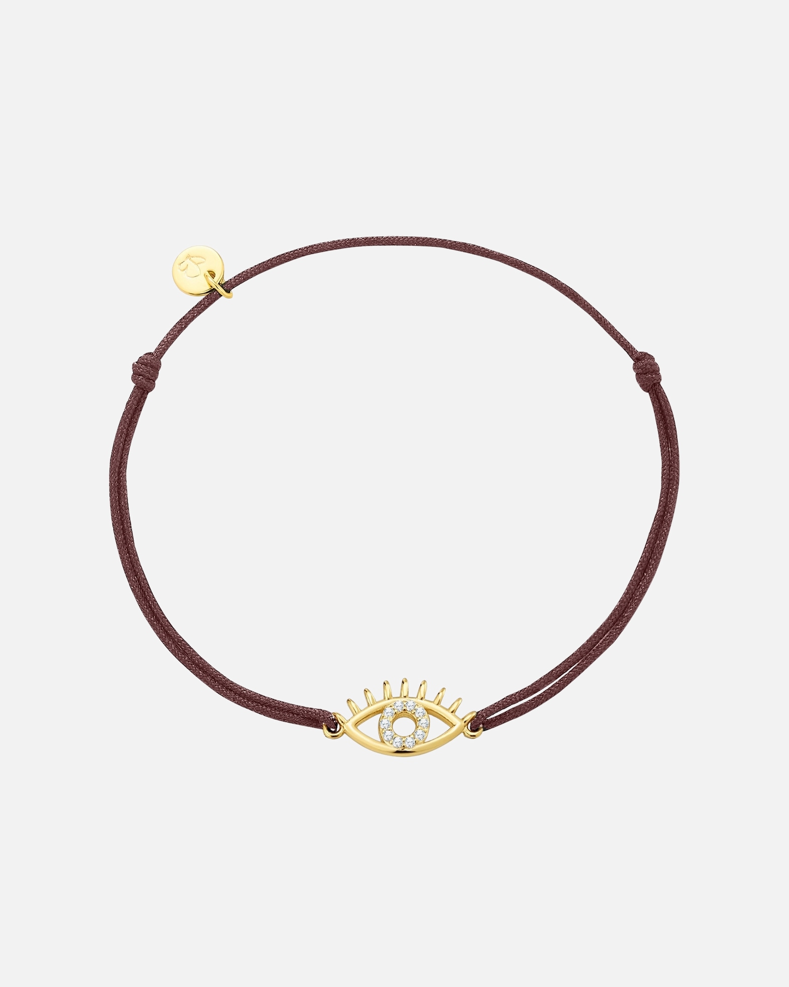 Bransoletka dla Kobieta Bransoletka Wszechwidzace oko z Srebro wysokiej próby w Żółte złoto 15,0 - 22,0 cm, flexibel einstellbar