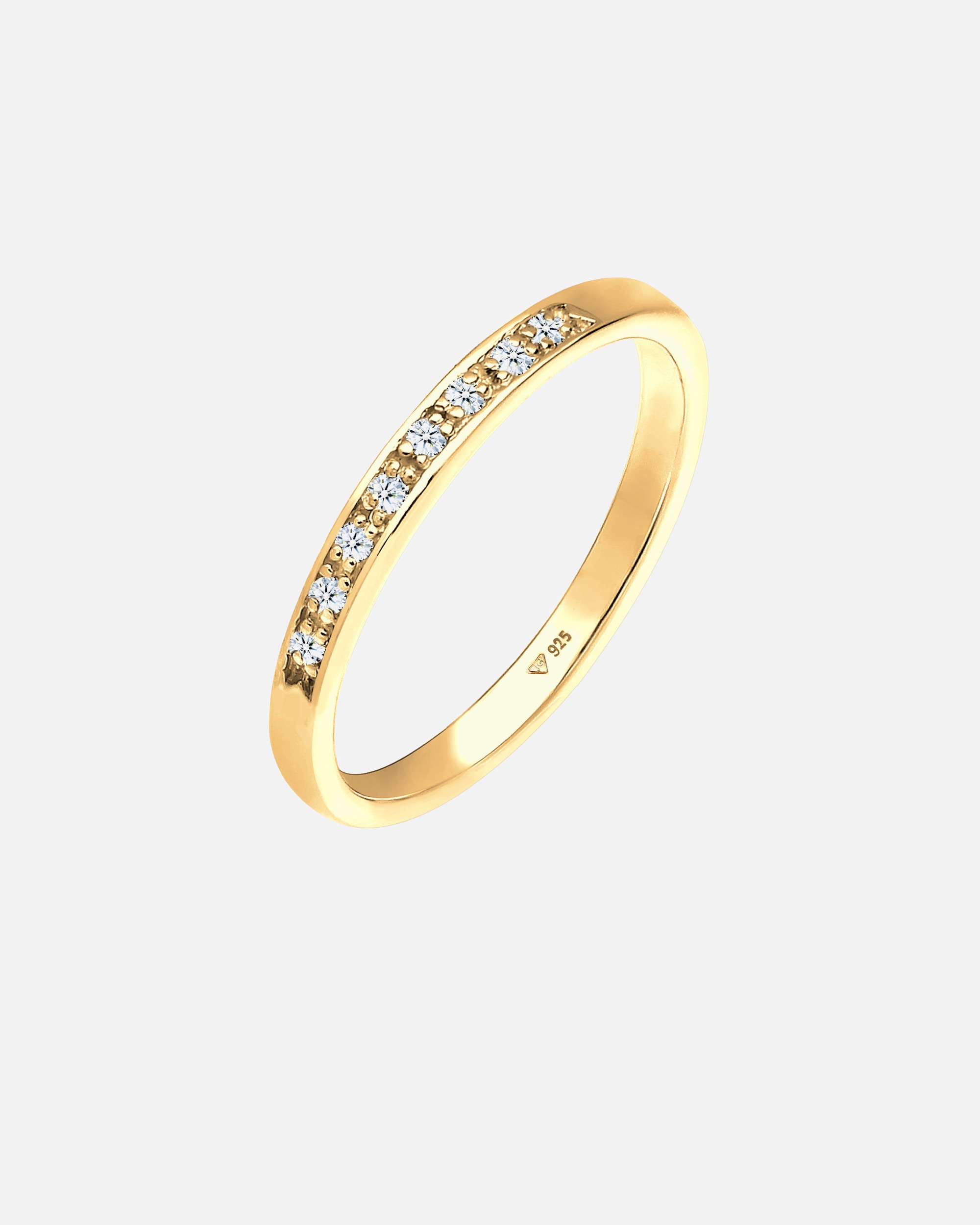 Pierścionek dla Kobieta Elli DIAMONDS damski błyszczący diamentem (0,04 ct.) w srebra próby 925 56