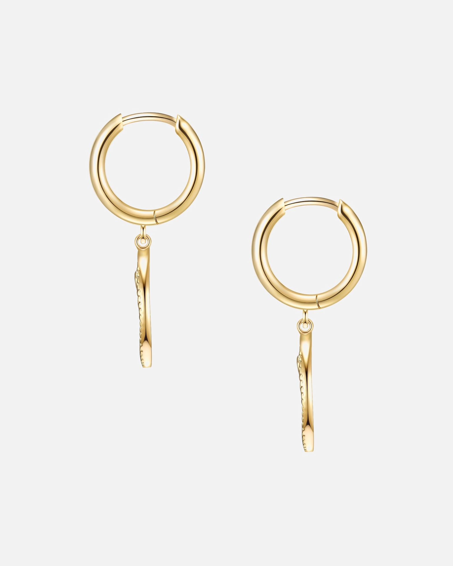 Kolczyki dla Kobieta Glanzstücke München Srebrne kolczyki kreole srebro wysokiej próby żółte złoto 24,9 mm