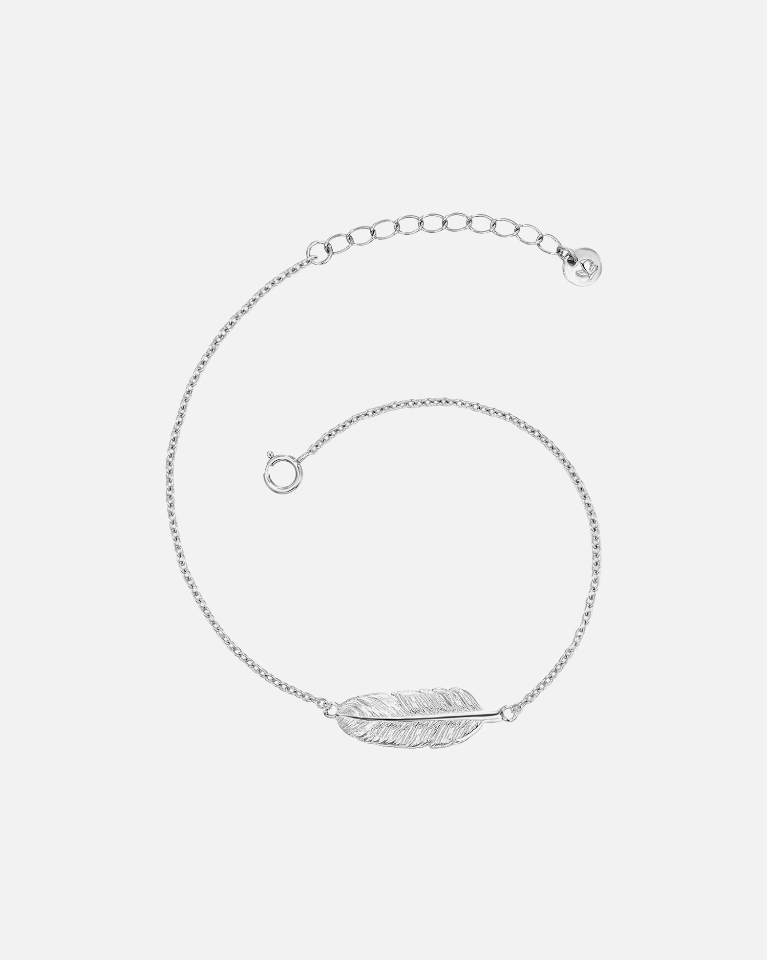 Bransoletka dla Kobieta Glanzstücke München Srebrna bransoleta Pióro srebro wysokiej próby różowe złoto 17,0 cm Basislänge + 3,0 cm Verlängerung