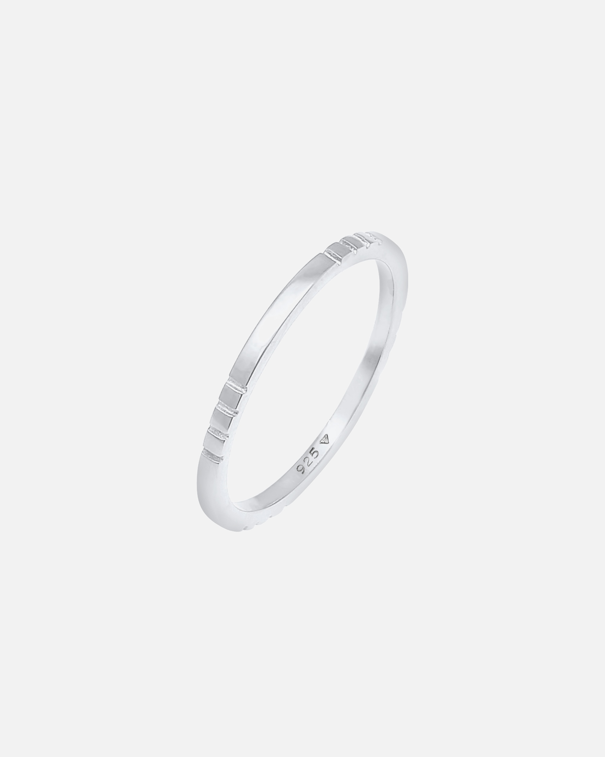 Pierścionek dla Kobieta Elli Ladies Stacking Ring Ring Bandring Trend w 925 Sterling Silver Plated. 56