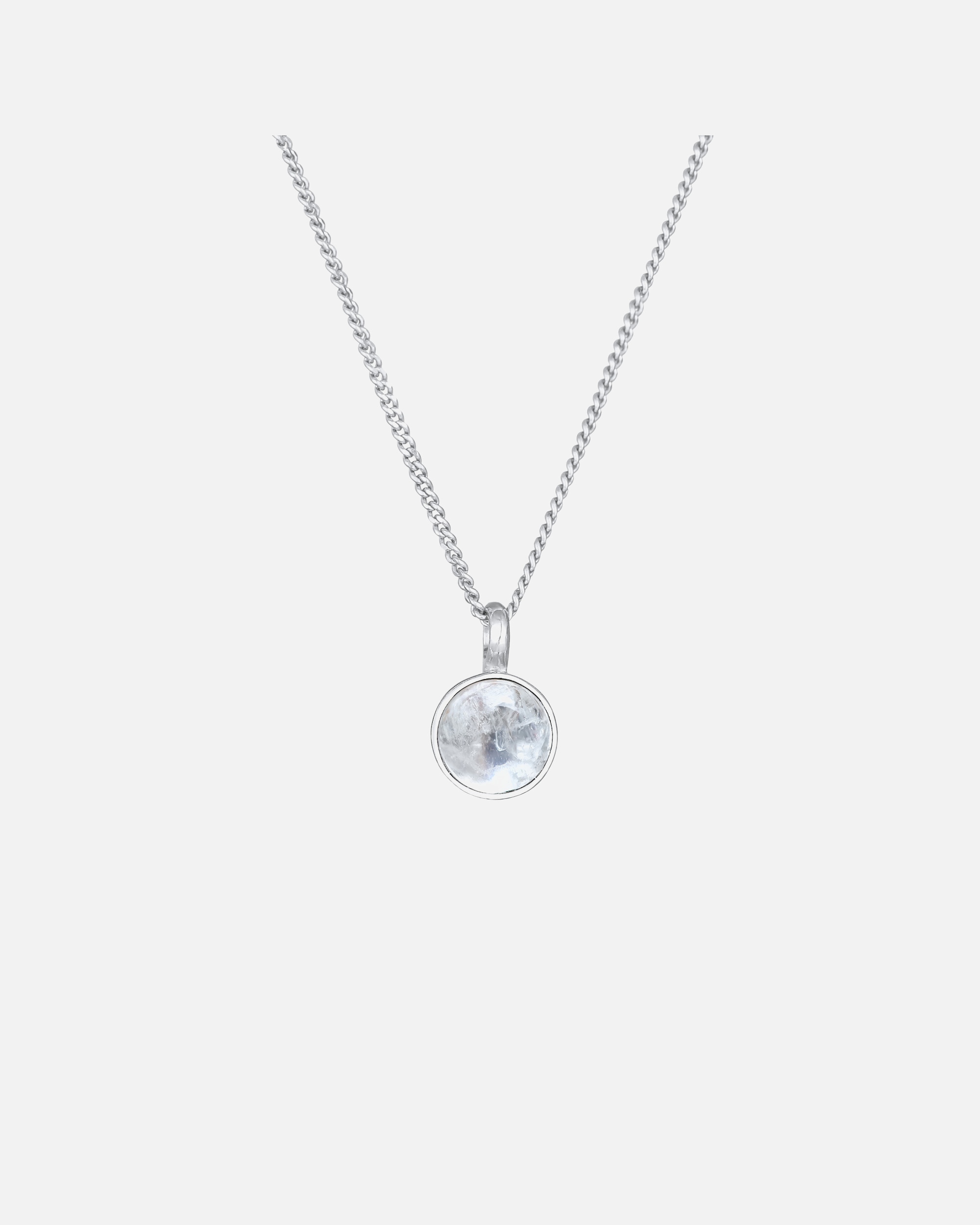 Naszyjnik dla Kobieta Damski wisiorek pasjans Classic z kamieniem księżycowym w srebrze próby 925 42