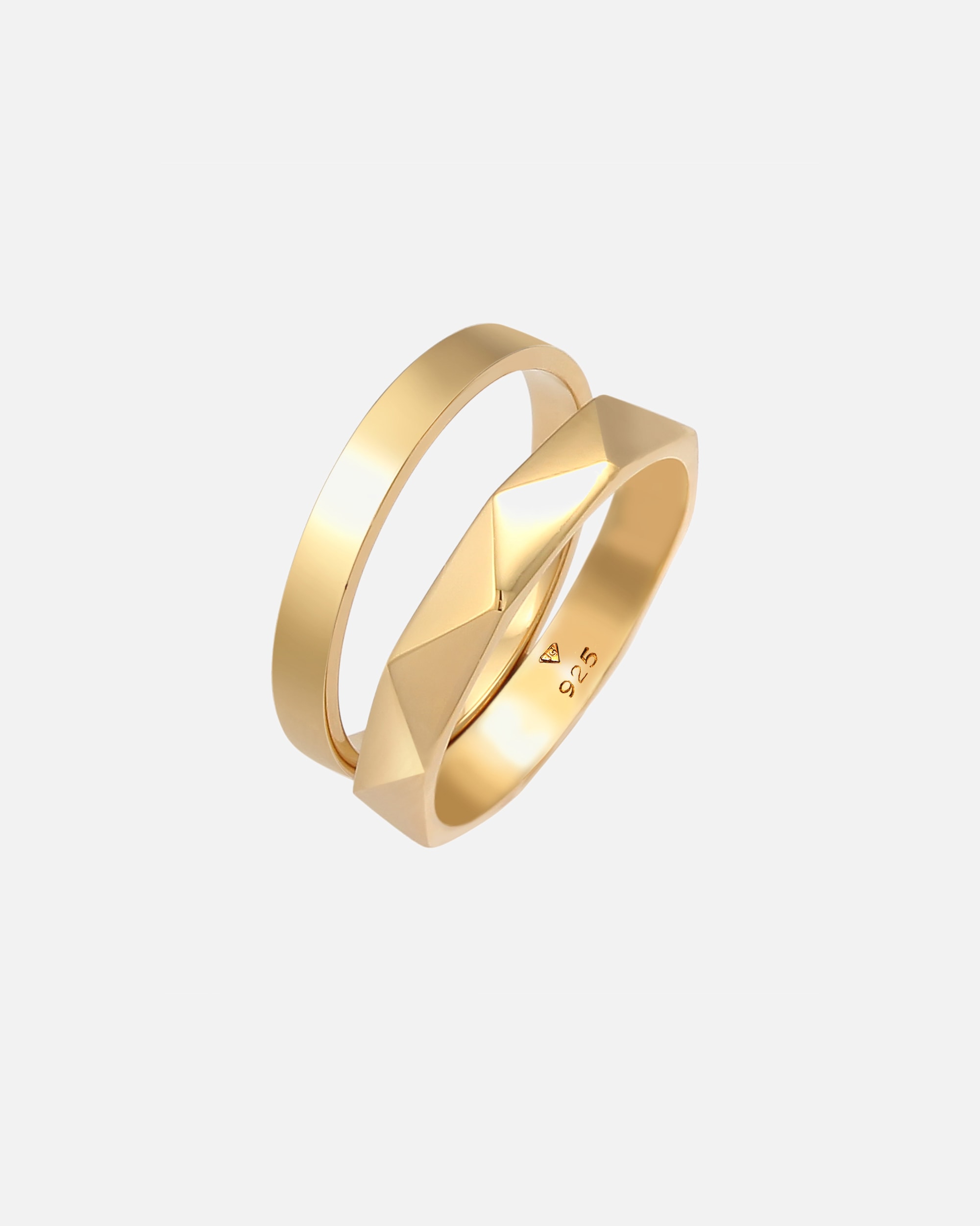 Pierścionek dla Kobieta Elli Damy Bandring Basic Hexagon Hammered in 925 Sterling Silver 58