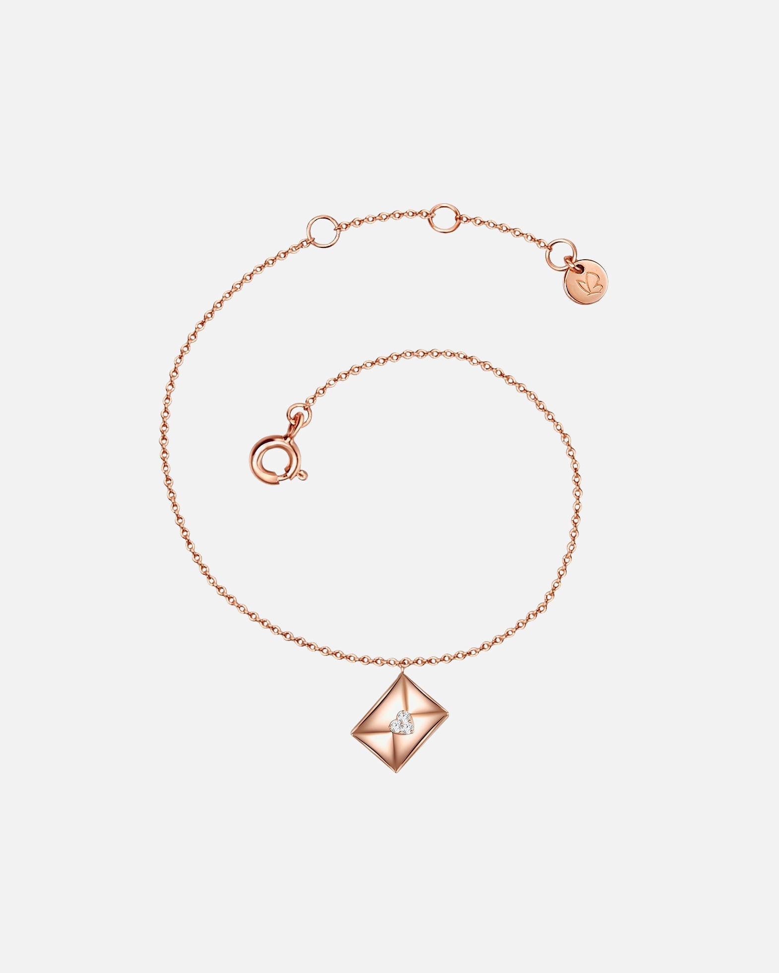 Bransoletka dla Kobieta Srebrna bransoleta Koperta srebro wysokiej próby Cyrkonia różowe złoto 17,0 cm Basislänge + 3,0 cm Verlängerung