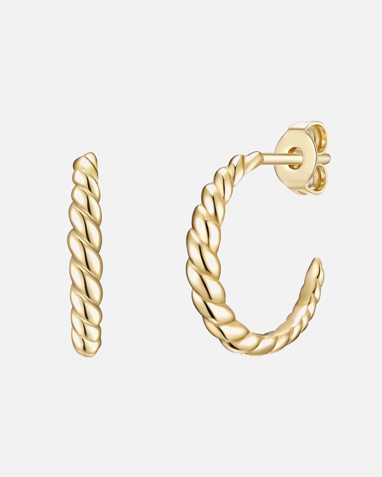 Kolczyki dla Kobieta Glanzstücke München Srebrne kolczyki kreole srebro wysokiej próby Złoty 16,1 mm