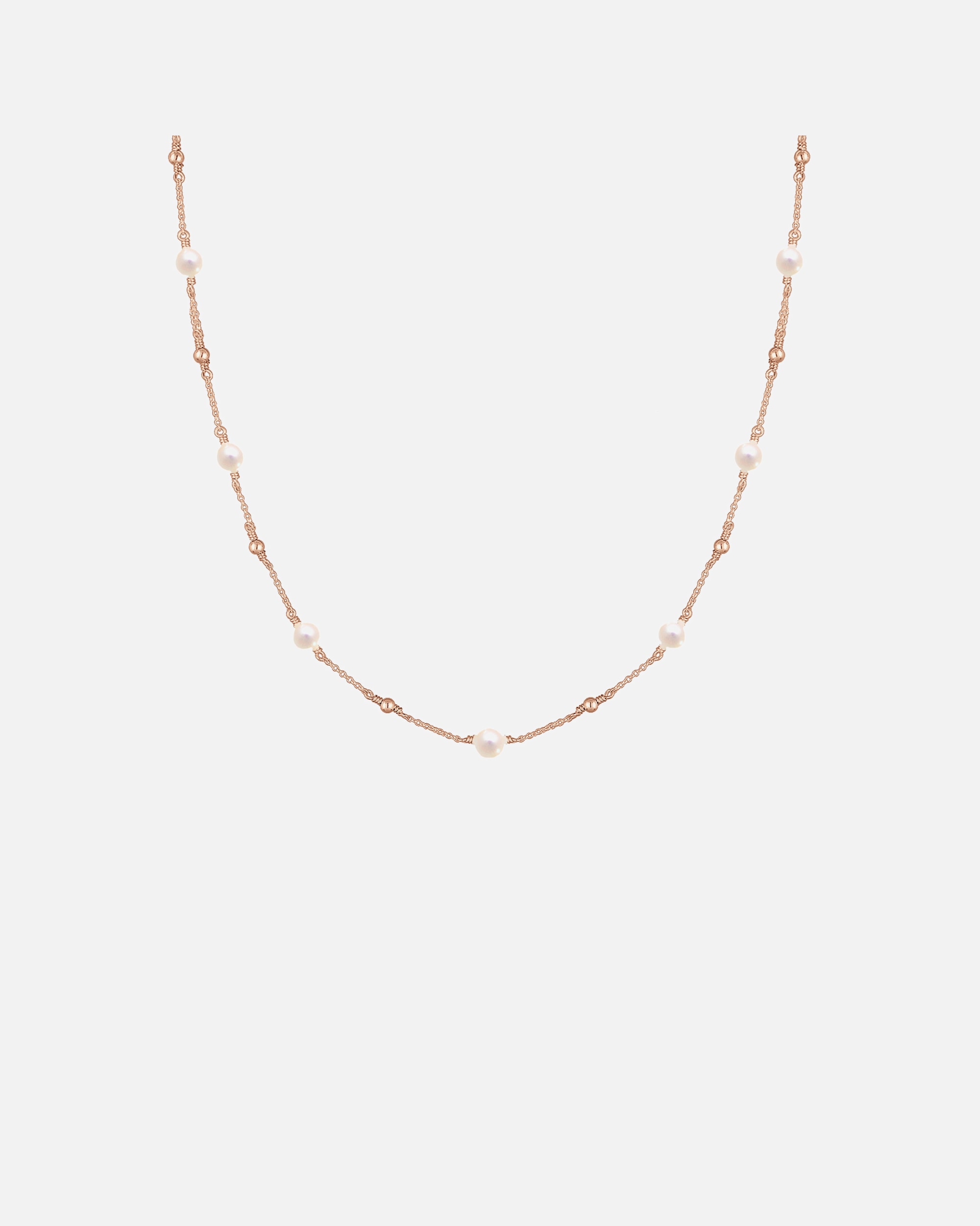 Naszyjnik dla Kobieta Damskie kulki filigranowe z perłą hodowlana słodkowodną w pozłacanym srebrze 925 Sterling Silver 40